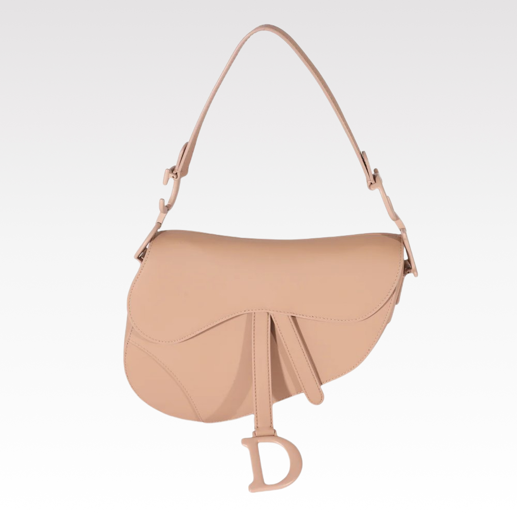 D Inspired SADDLE Bag Pink Ultramatte Calfskin - Bag - Gorchic - $138.99