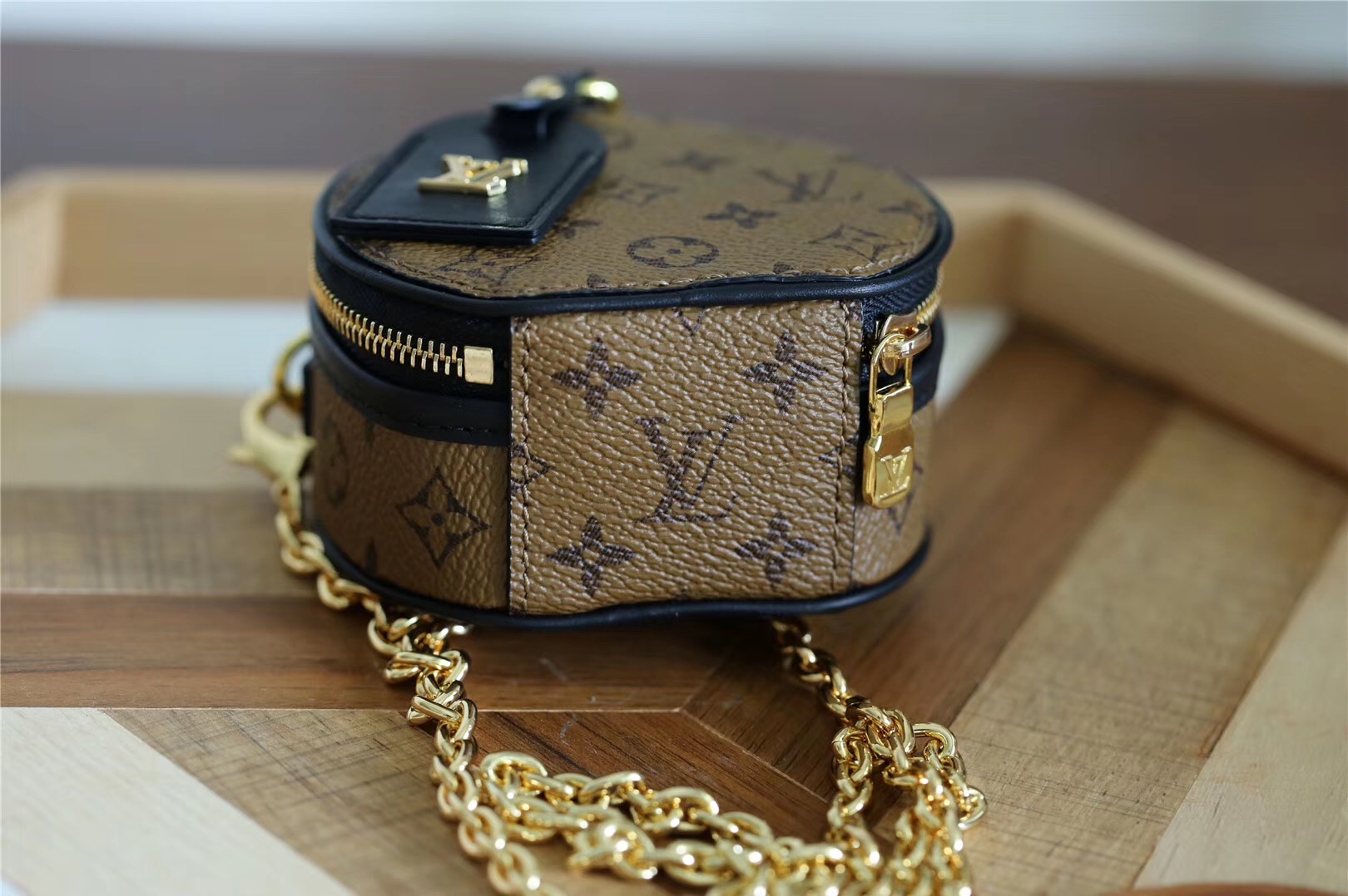 Designer Monogram Canvas Boite Chapeau Necklace Bag - Gorchic - $146.99