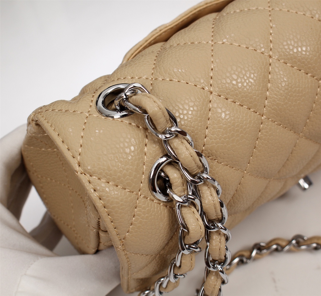CC Inspired Classic Double Flap Bag Yellow Caviar Sier Hardware - Bag - Gorchic - $122.99