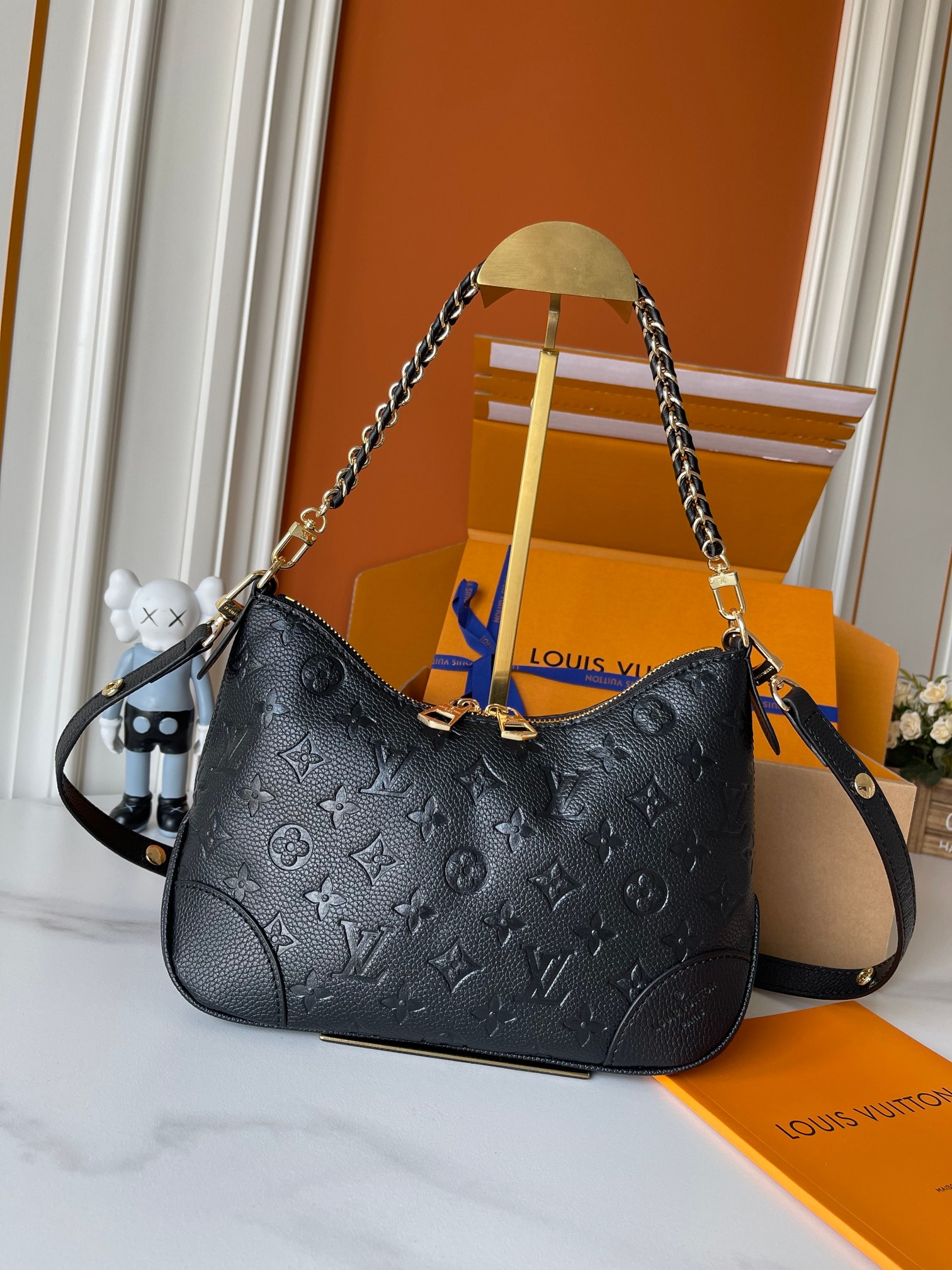 Designer Monogram Boulogne PM Monogram Empreinte Leather - Bag - Gorchic - $116.99