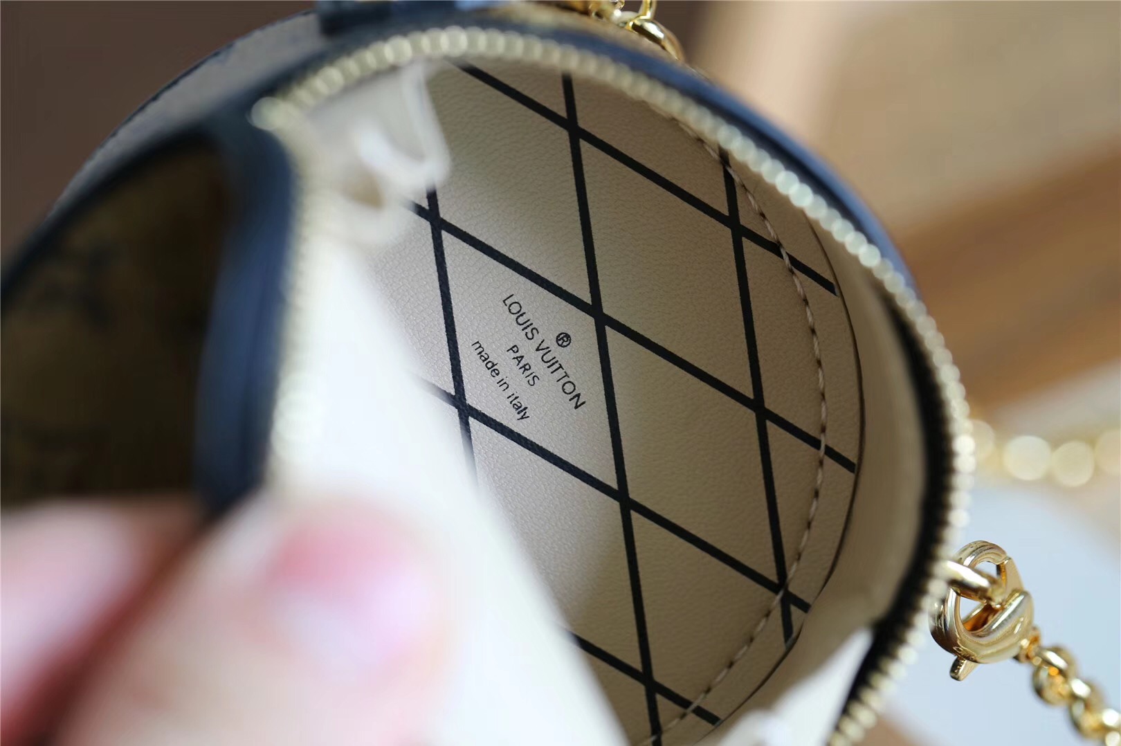 Designer Monogram Canvas Boite Chapeau Necklace Bag - Gorchic - $146.99