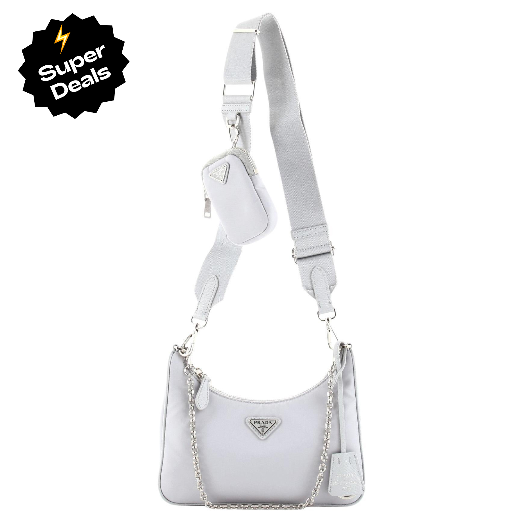 Saffiano texture Re-Edition 2005 Re-Nylon shoulder bag - Gorchic - $99.99