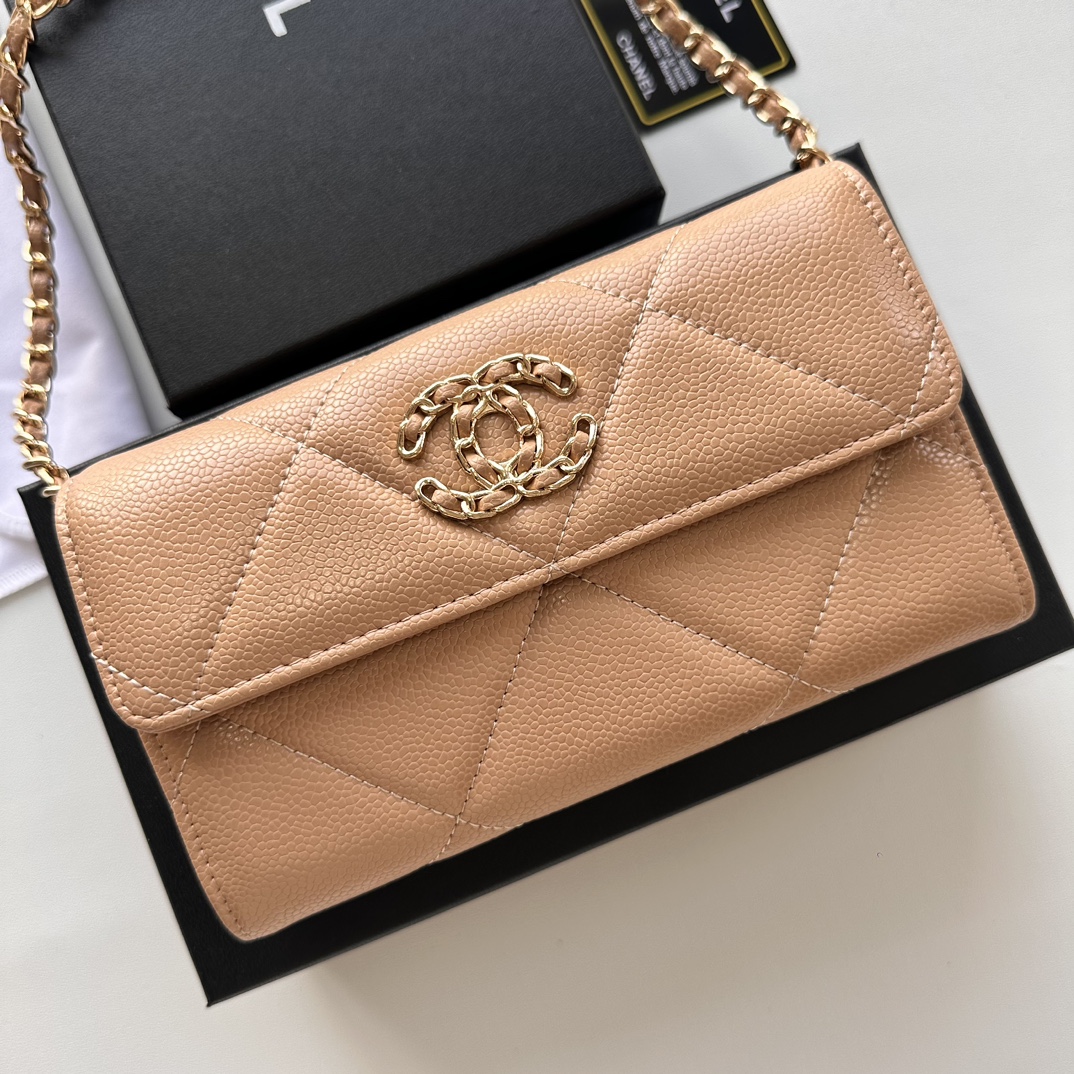 CC Inspired Chain Shoulder Crossbody Small Bag - Apricot Bag - Gorchic - $109.99