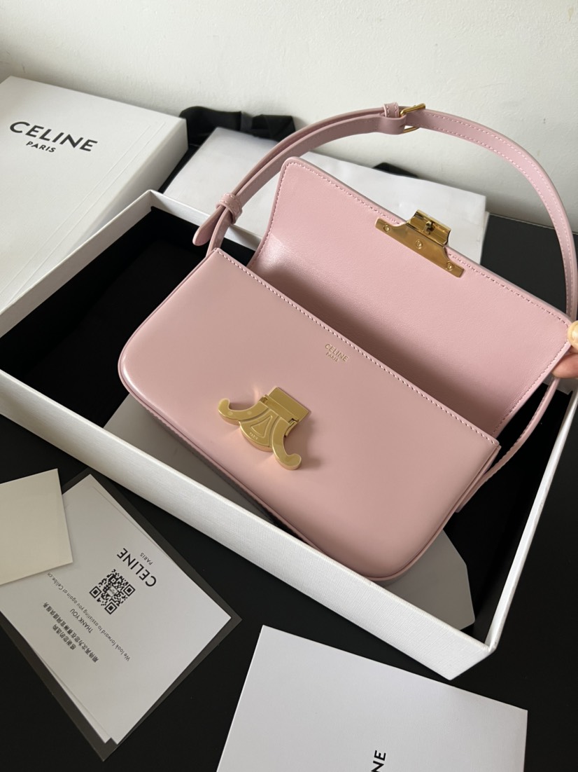 CL shoulder bag claude in shiny calfskin pink - Bag - Gorchic - $129.99