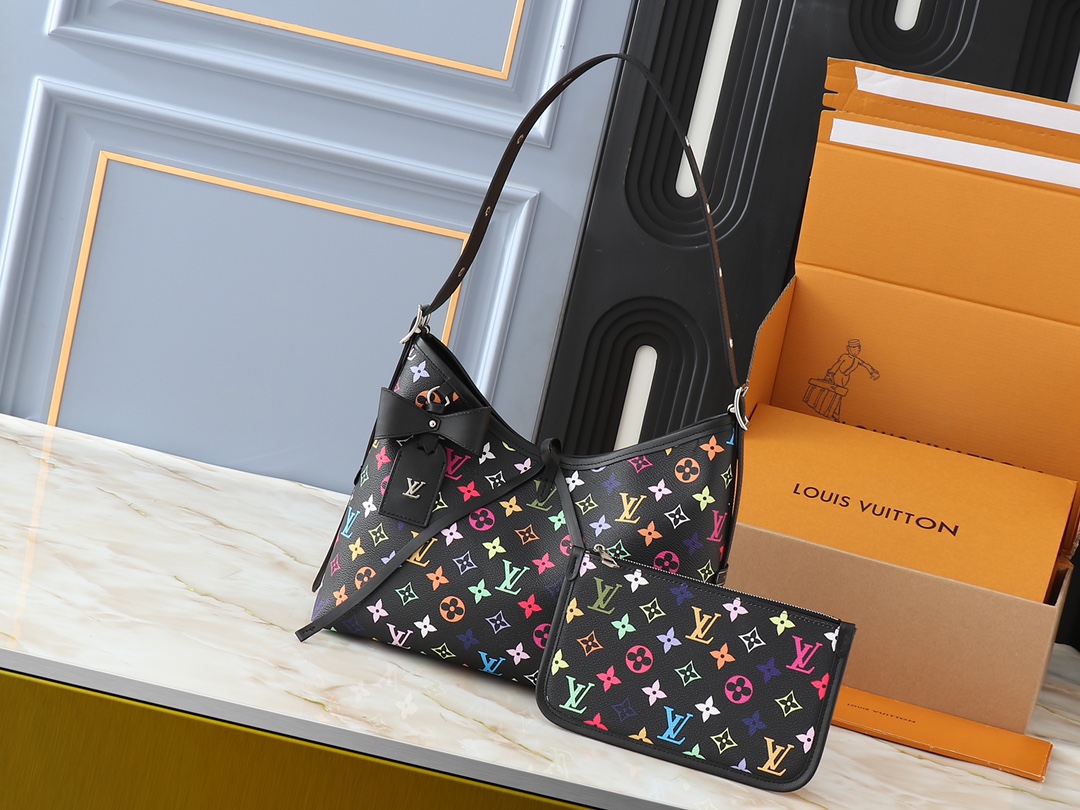 Designer Monogram x Murakami  x TM CarryAll PM Black Bag - Gorchic - $119.99