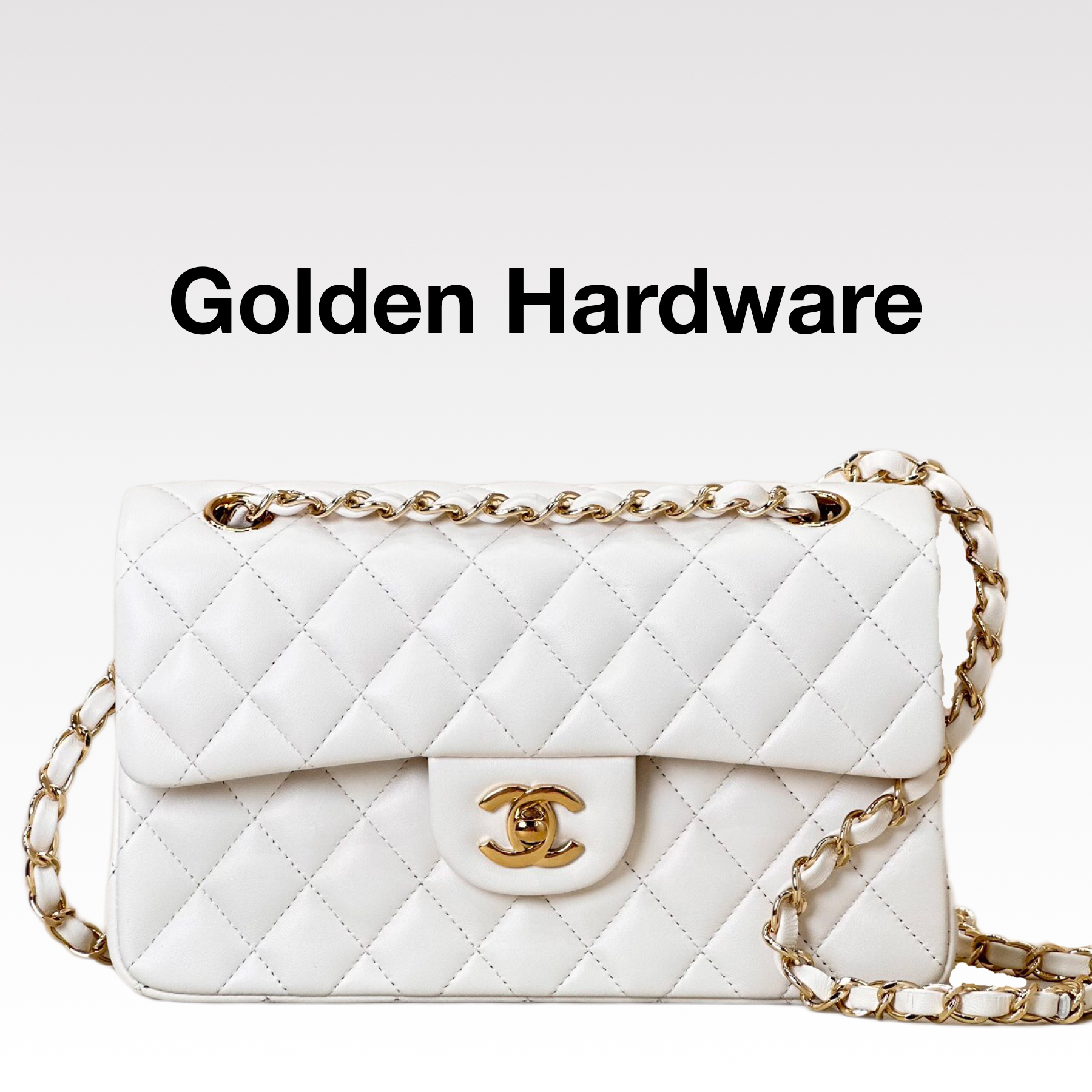 CC Inspired Classic Double Flag Bag White Leather Shoulder Bag - Gorchic - $125.99