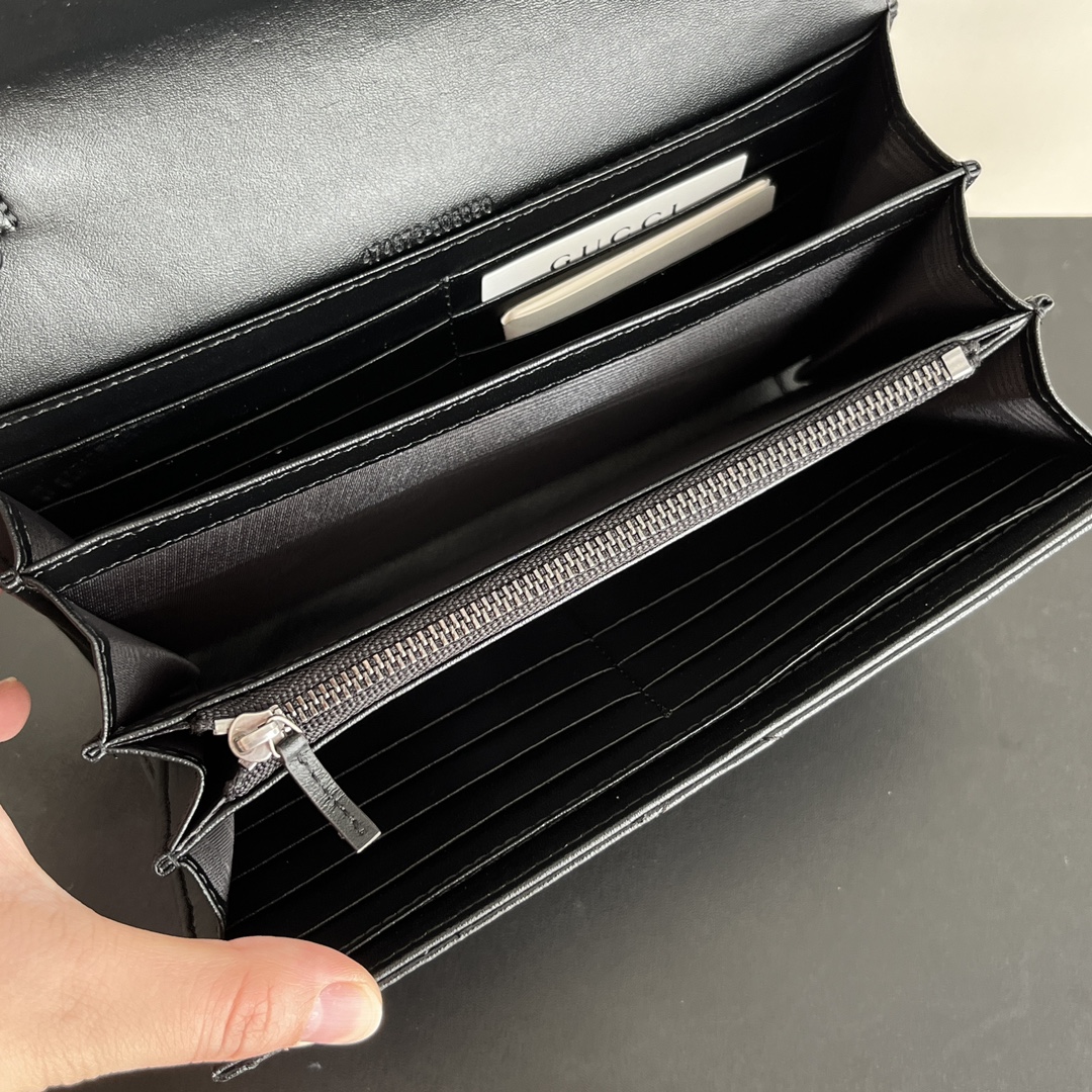 Double-G Marmont Chain Wallet - Black Wallet - Gorchic - $123.99