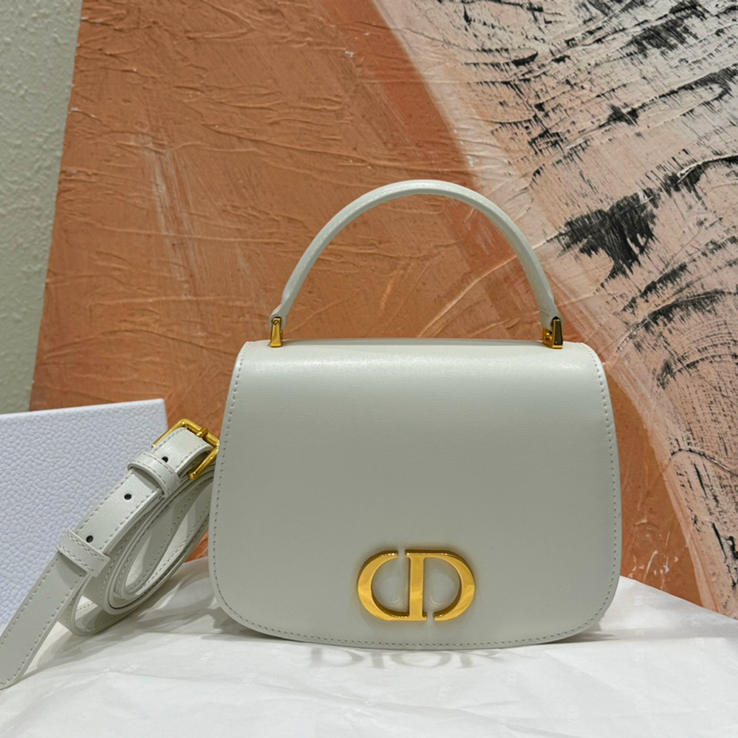 D Inspired Medium 30 Montaigne Avenue Top Handle Bag-White - Bag - Gorchic - $146.99