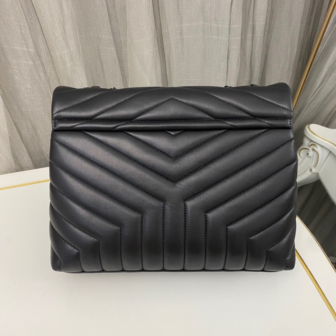 Lady Designer Loulou medium quilted leather shoulder bag black - Bag - Gorchic - $132.99