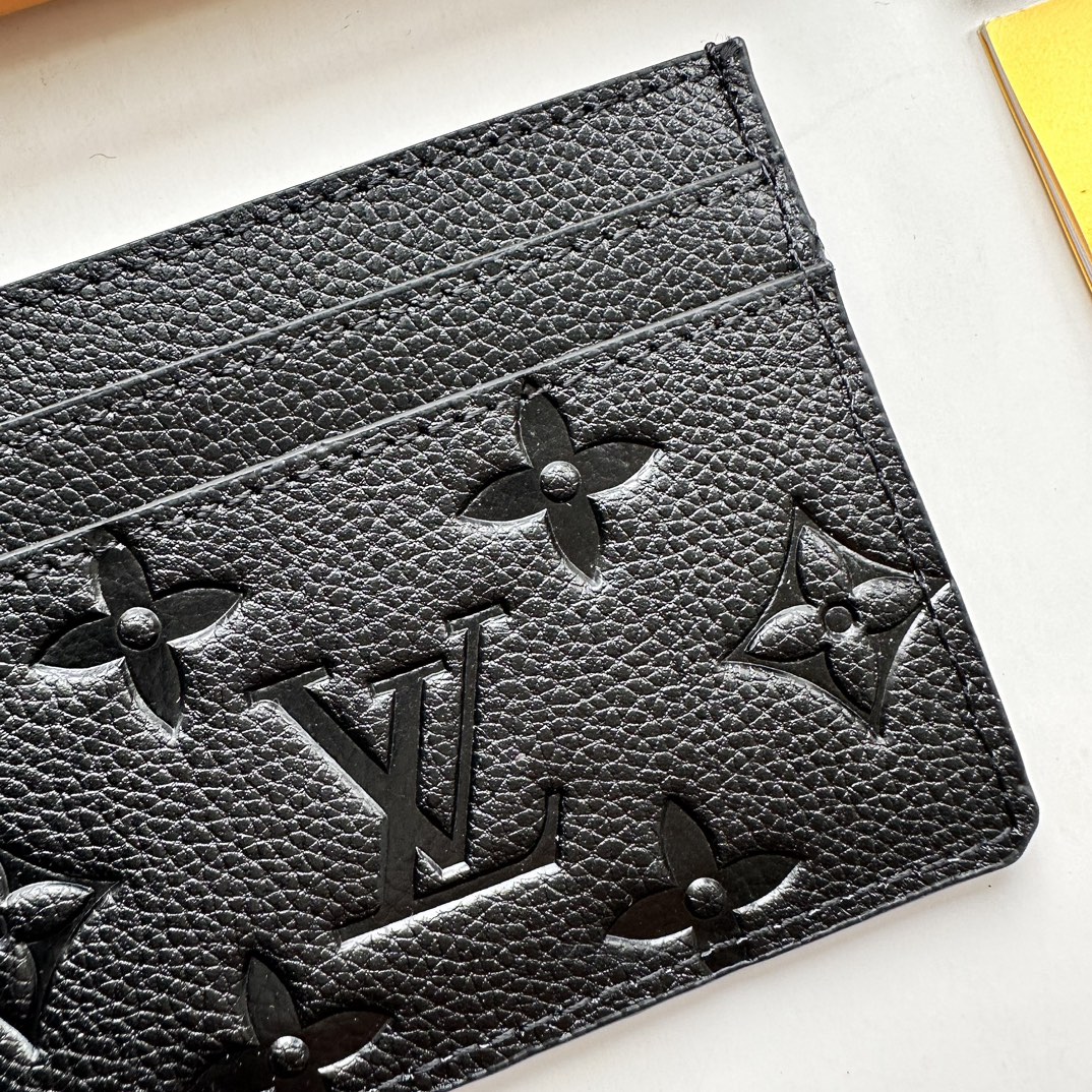 Designer Monogram Card Holder Black Wallet ﻿ - Gorchic - $35.99