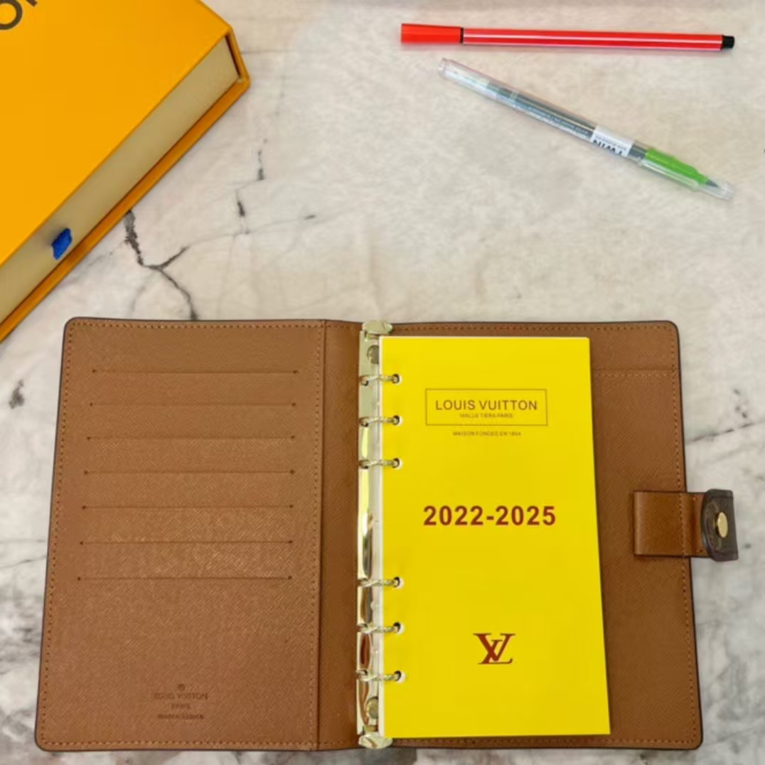 Designer Monogram Medium Ring Agenda Cover - Gorchic - $100.99