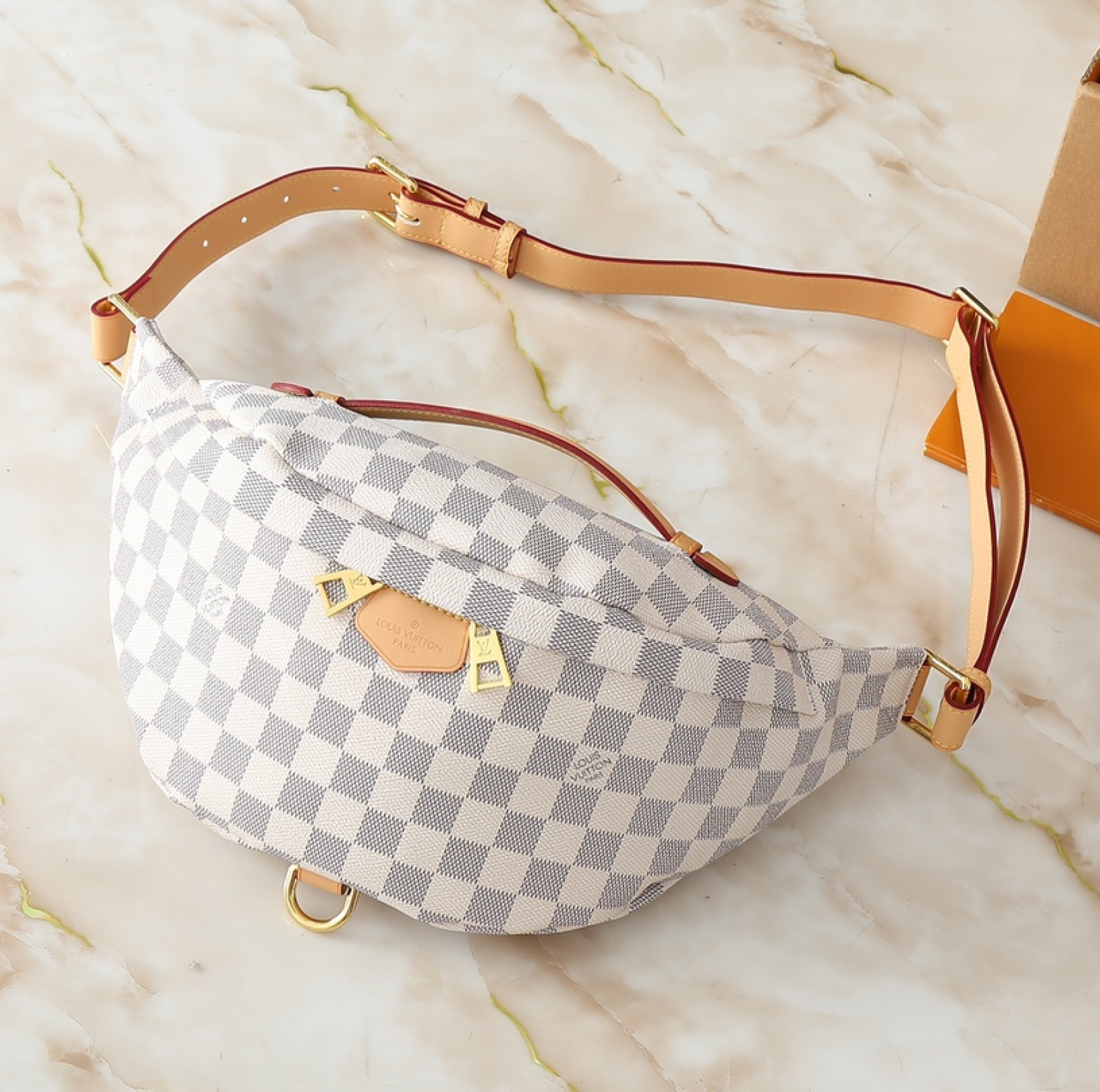 Designer Monogram Campus Bumbag Belt Bag in White Tessellations - Bag - Gorchic - $123.99