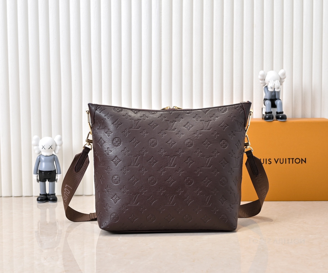 Designer Monogram Coussin Hobo MM Chocolat Bag - Gorchic - $122.99