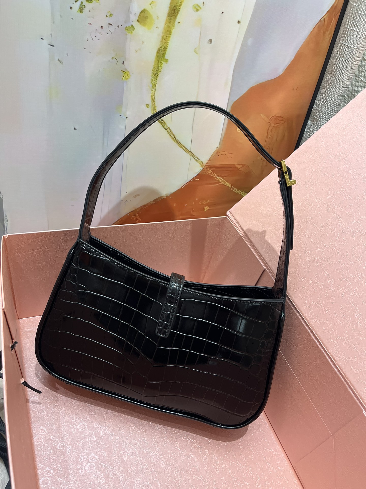 Lady Designer Fashion Croc-Embossed Le 5 à 7 Hobo Bag - Gorchic - $110.99