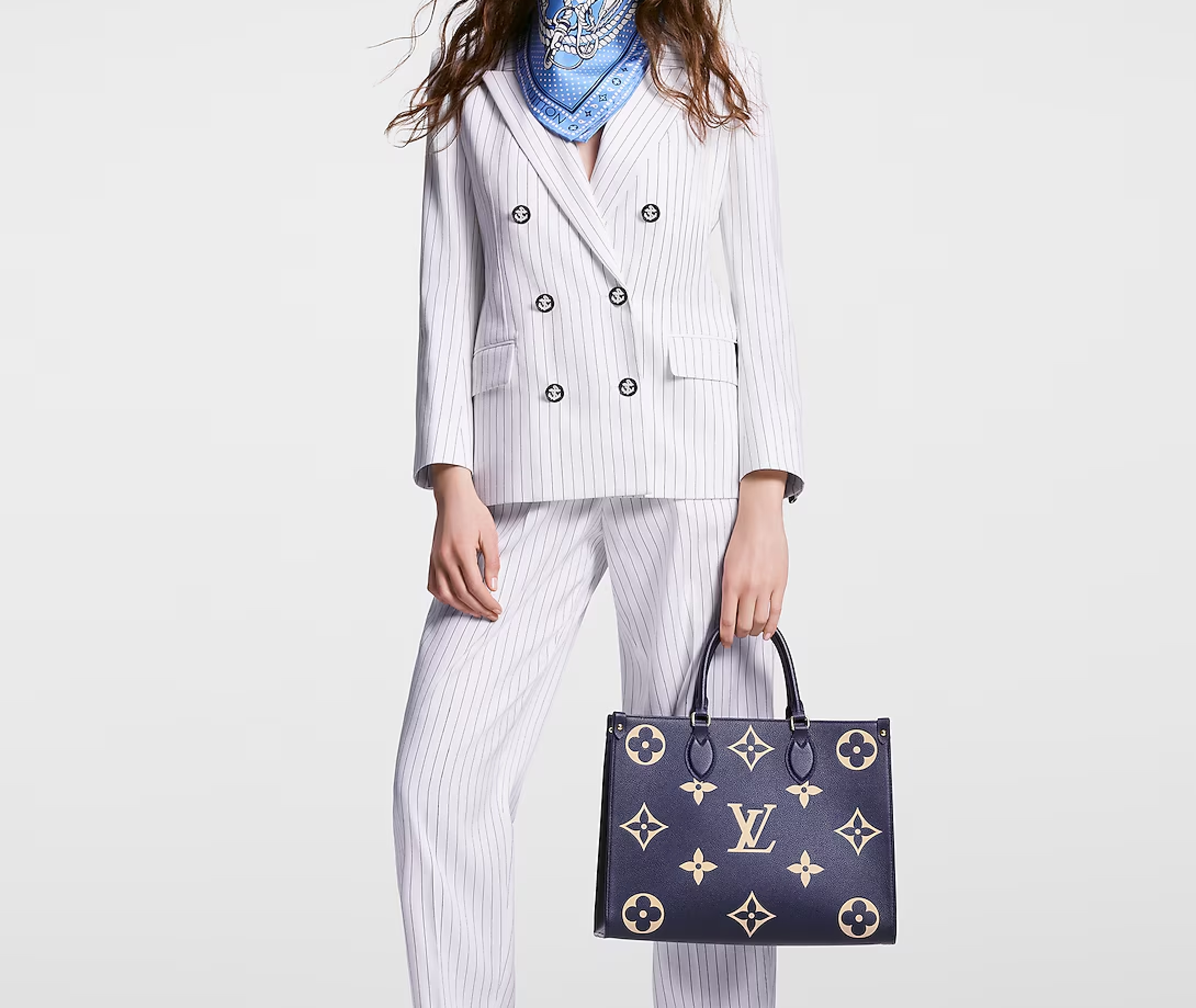 Designer Monogram Canvas Onthego MM Blue - Bag - Gorchic - $114.99