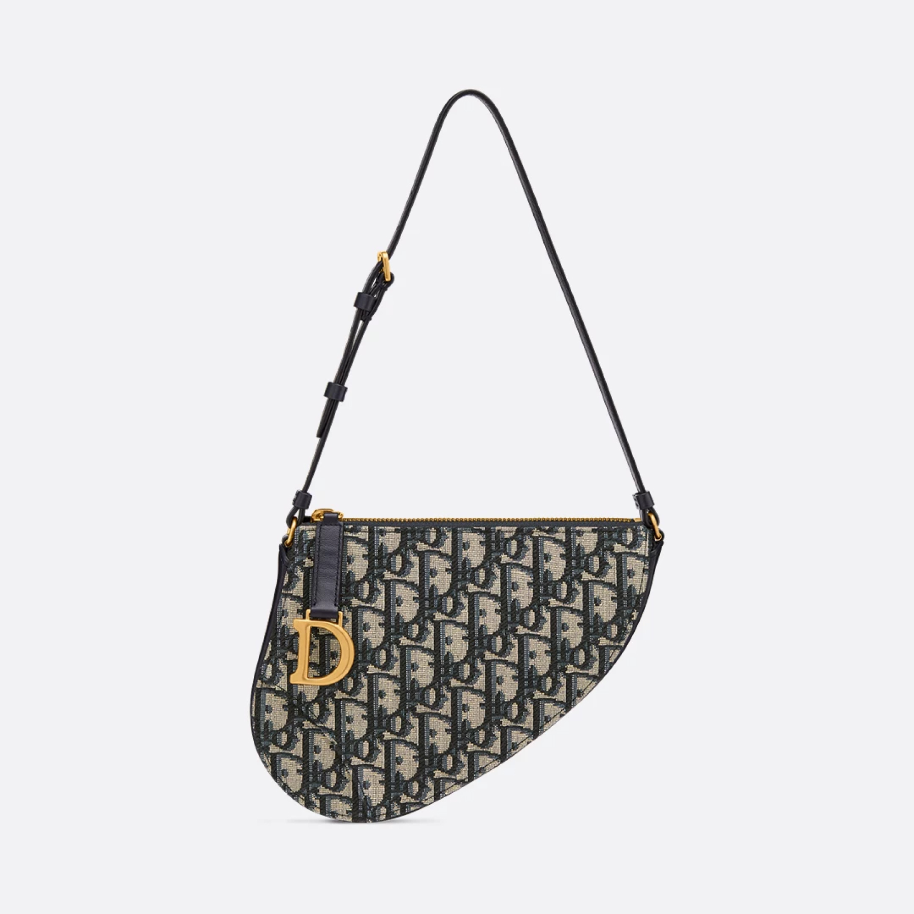 D Inspired Saddle Rodeo Pouch Blue D Inspired Oblique Jacquard - Bag - Gorchic - $148.99