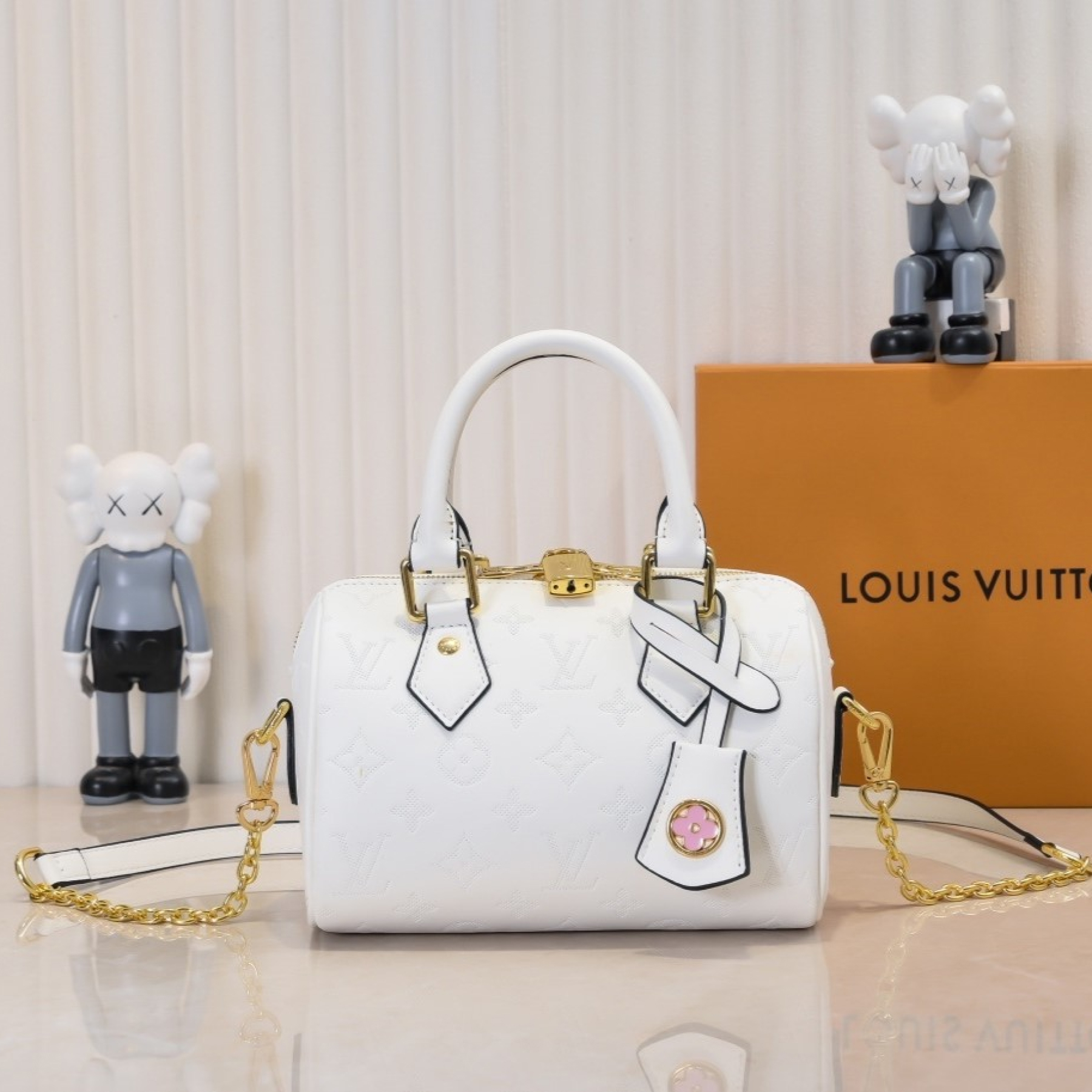 Designer Monogram Speedy Bandoulière 20 White - Bag - Gorchic - $129.99