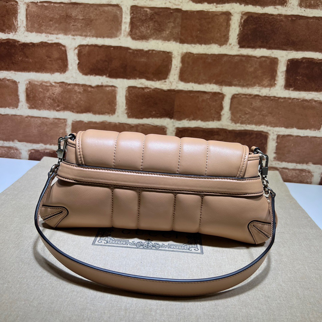 Double-G Horsebit Chain Small Shoulder Bag Rose Beige - Bag - Gorchic - $110.99