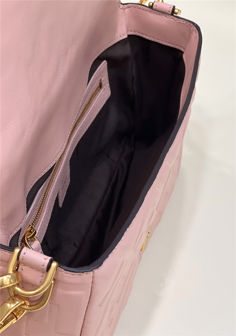 FD Embossed Baguette Bag - Gorchic - $138.99