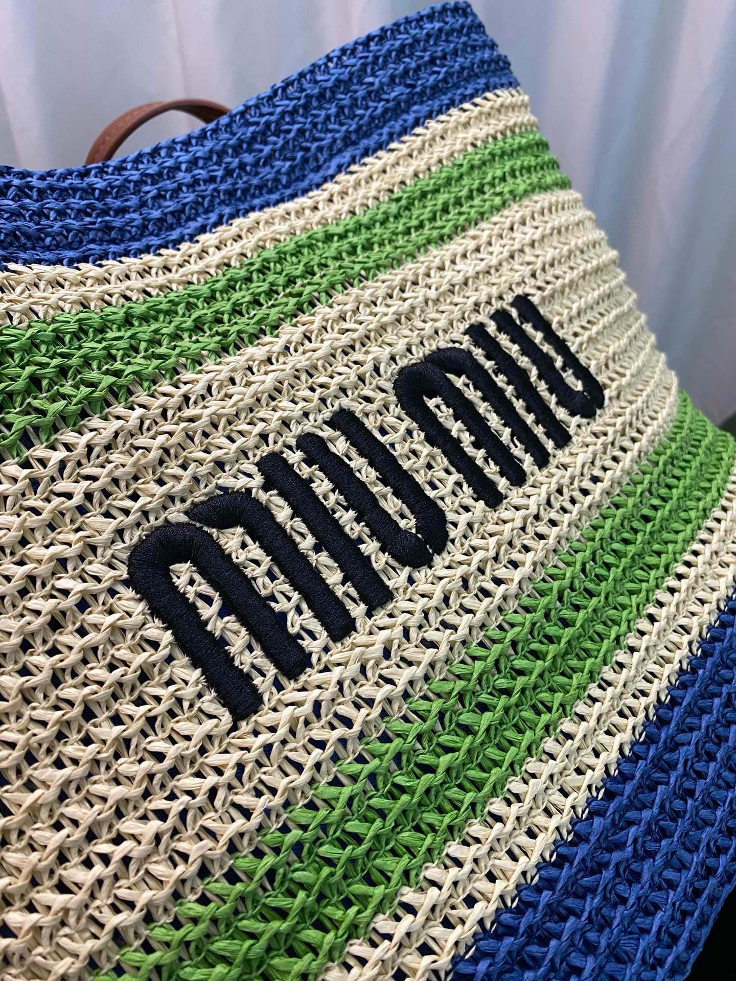 MU Faux Raffia Woven Tote Bag - Gorchic - $112.99