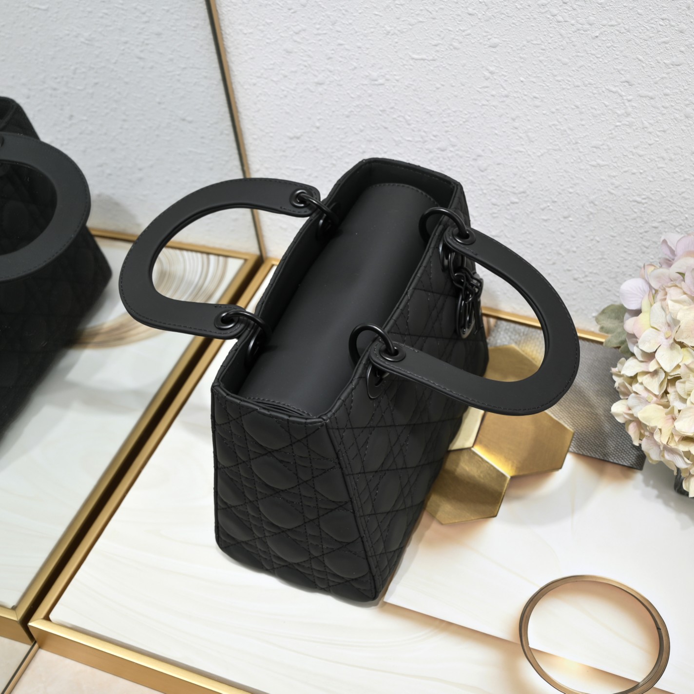 D Inspired Medium Lady D Inspired Bag Ultramatte Calfskin - Bag - Gorchic - $139.99