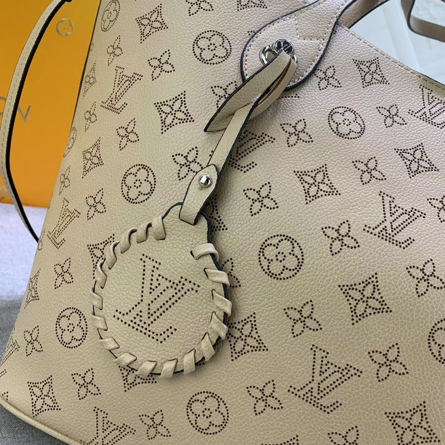 Designer Monogram  Blossom MM Bag Mahina Leather - Bag - Gorchic - $143.99