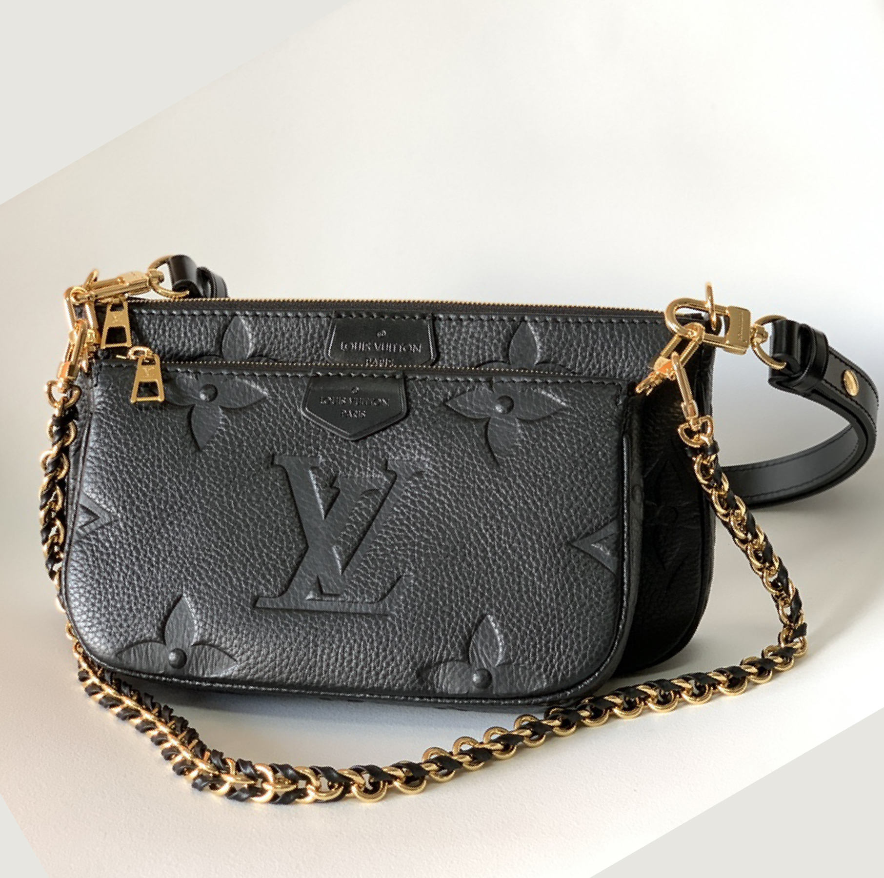 Designer Monogram Multi Pochette Accessoires Crossbody Black Bag - Gorchic - $108.99