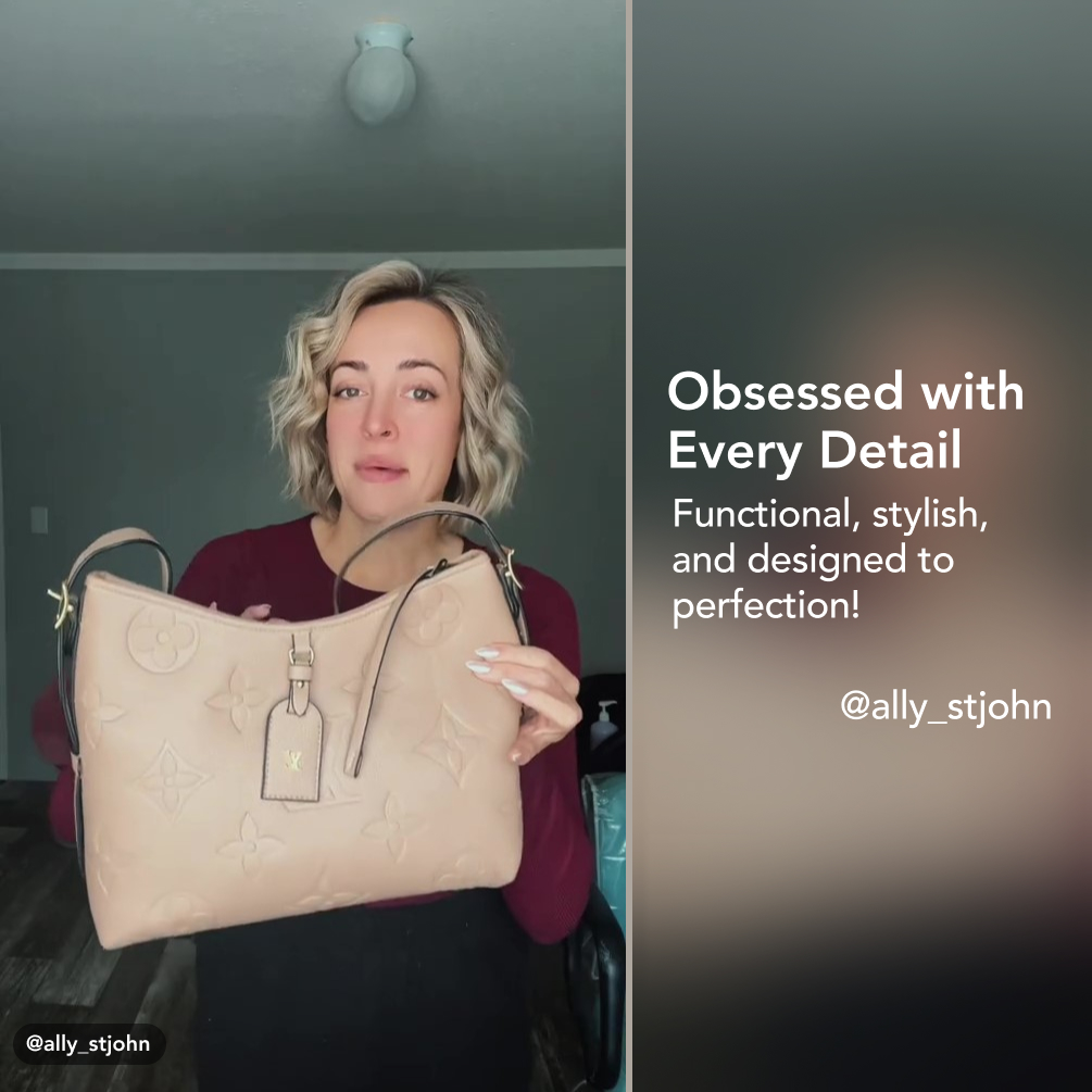 Designer Monogram Carryall PM Gris Tourterelle - Bag - Gorchic - $114.99