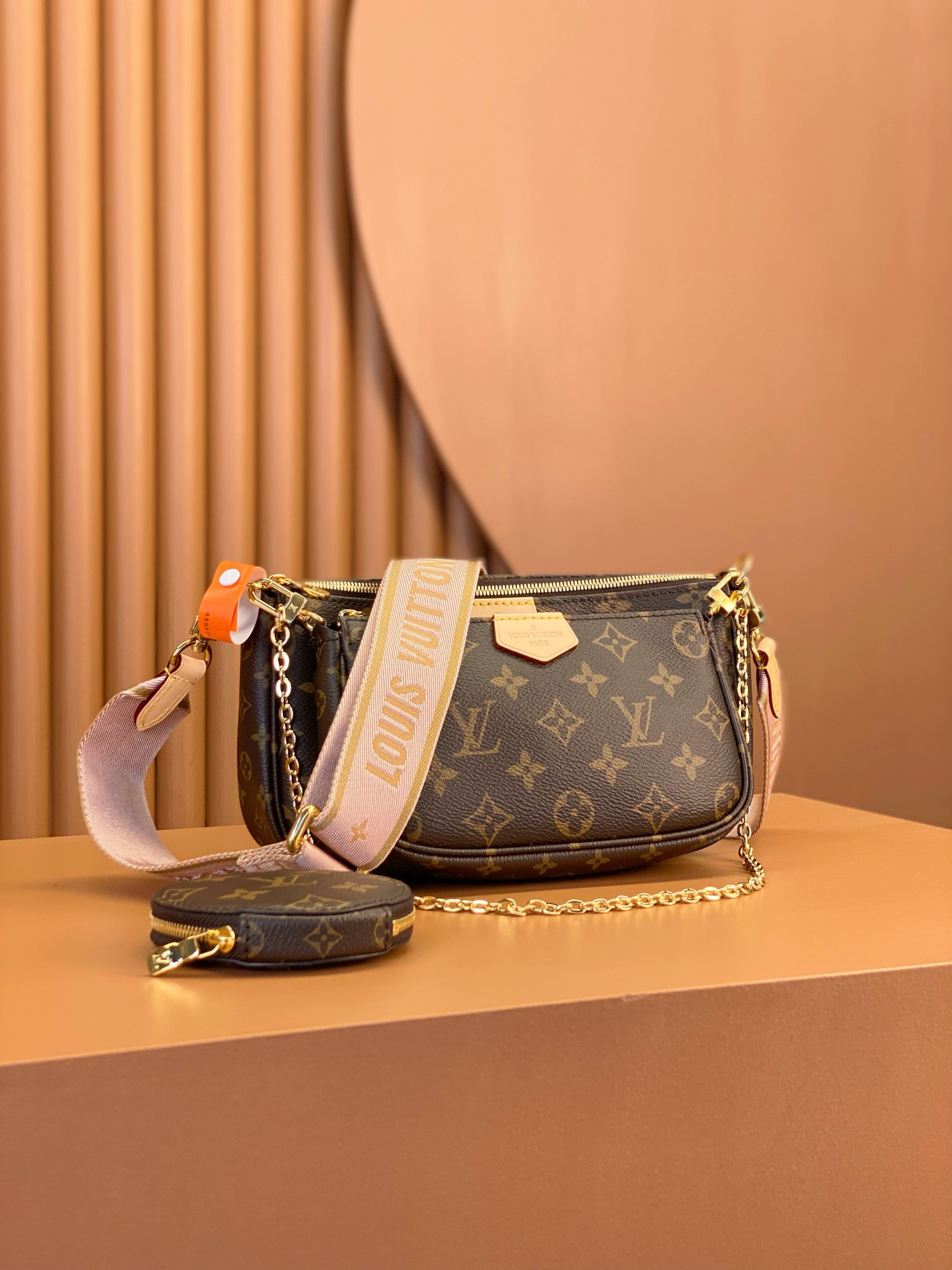 [TOP] Designer Bag Multi Pochette Accessoires Pink Strap Bag - Gorchic - $187.99