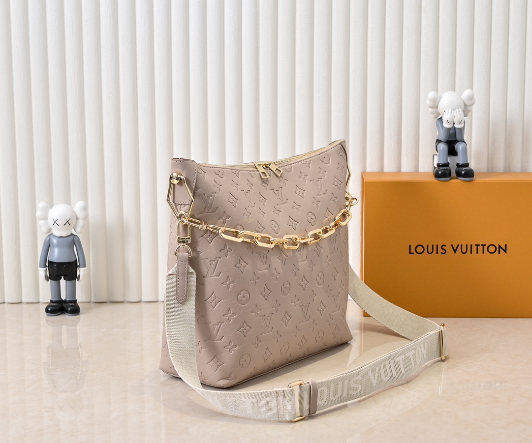 Designer Monogram Coussin Hobo MM Galet Bag - Gorchic - $122.99