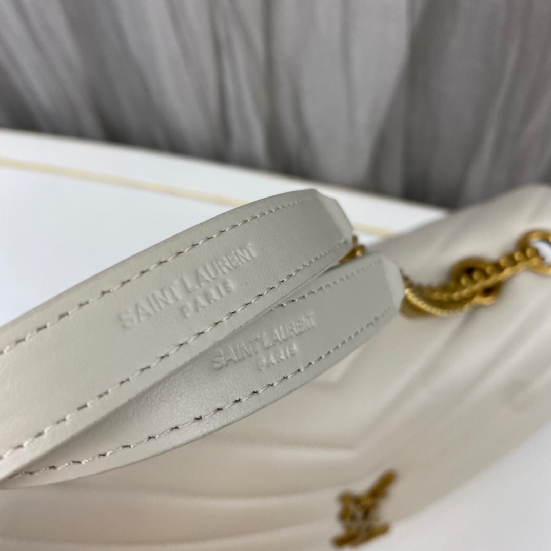 Lady Designer Loulou medium quilted leather shoulder bag white - Bag - Gorchic - $173.99