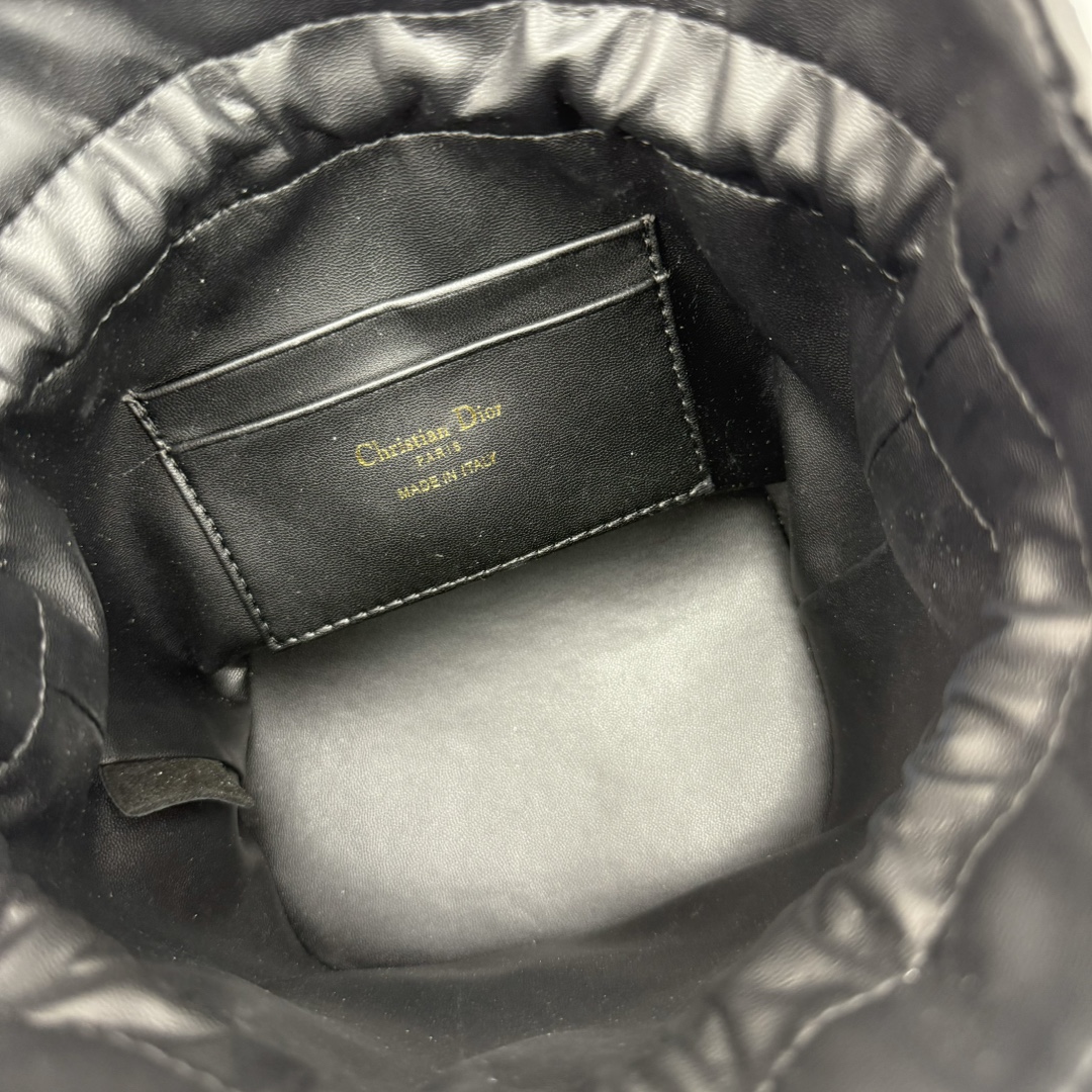 D Inspired 30 Montaigne Drawstring Mini Bucket Bag - Black Bag - Gorchic - $173.99