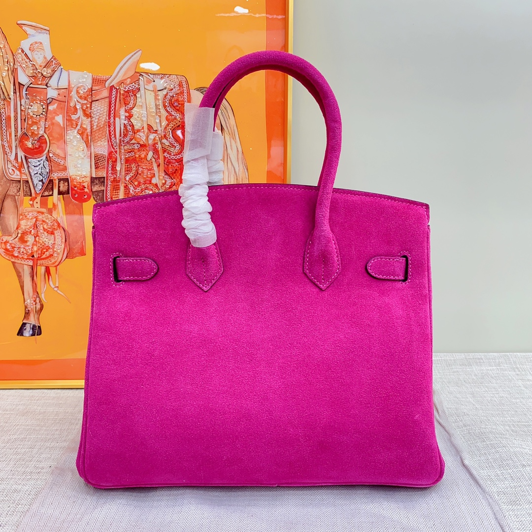 H-Inspired Birkin Bag Doblis Bag Golden Hardware-Magenta Bag - Gorchic - $205.99