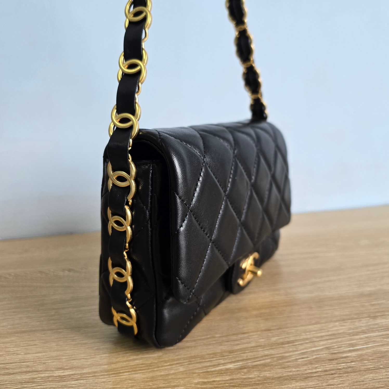 CC Inspired New 24K Large Underarm Bag - Black Bag - Gorchic - $141.99
