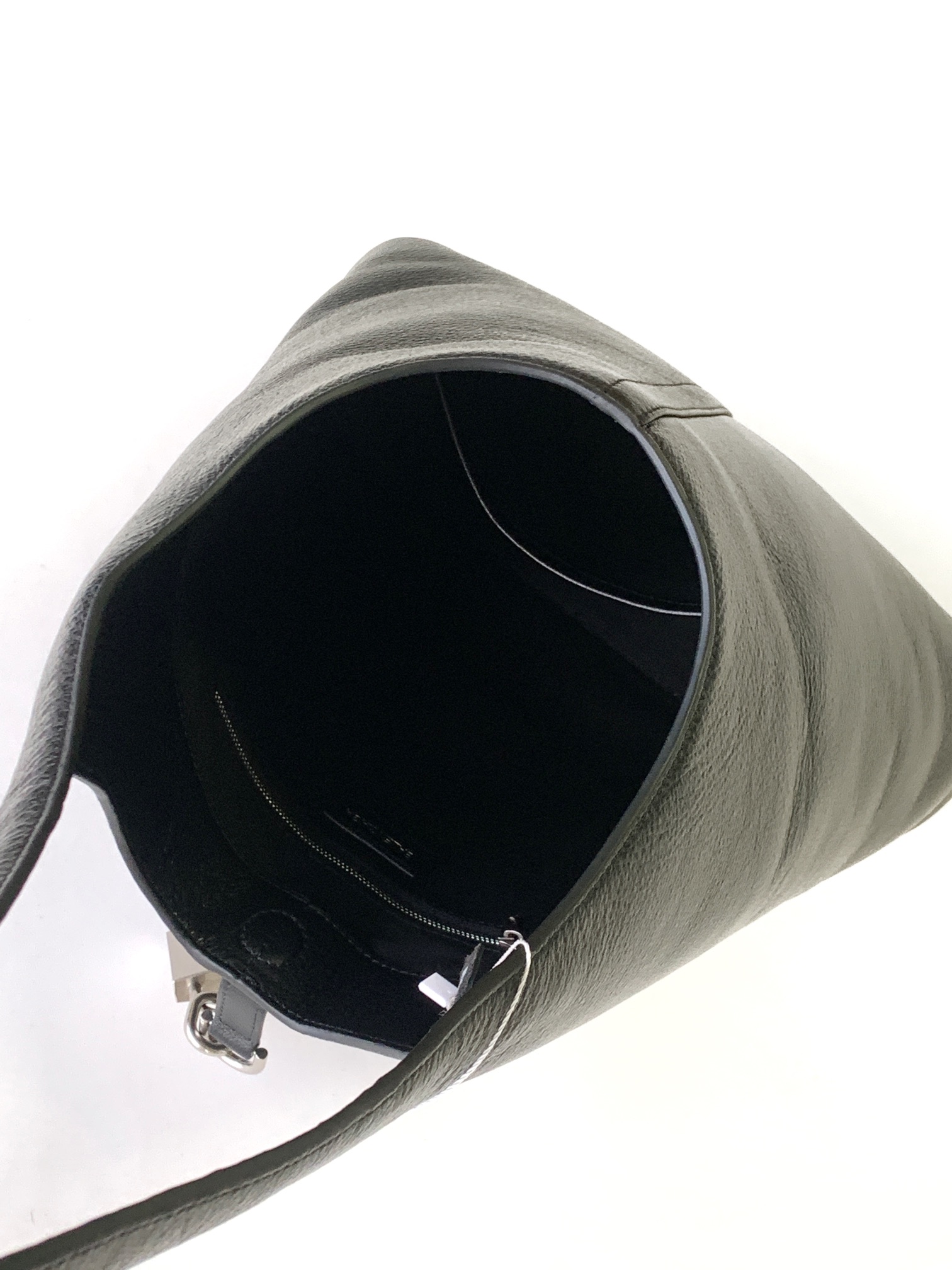 Hourglass iconic Lock Trim Large Tramp Bag - Black and Sier Bag - Gorchic - $144.99