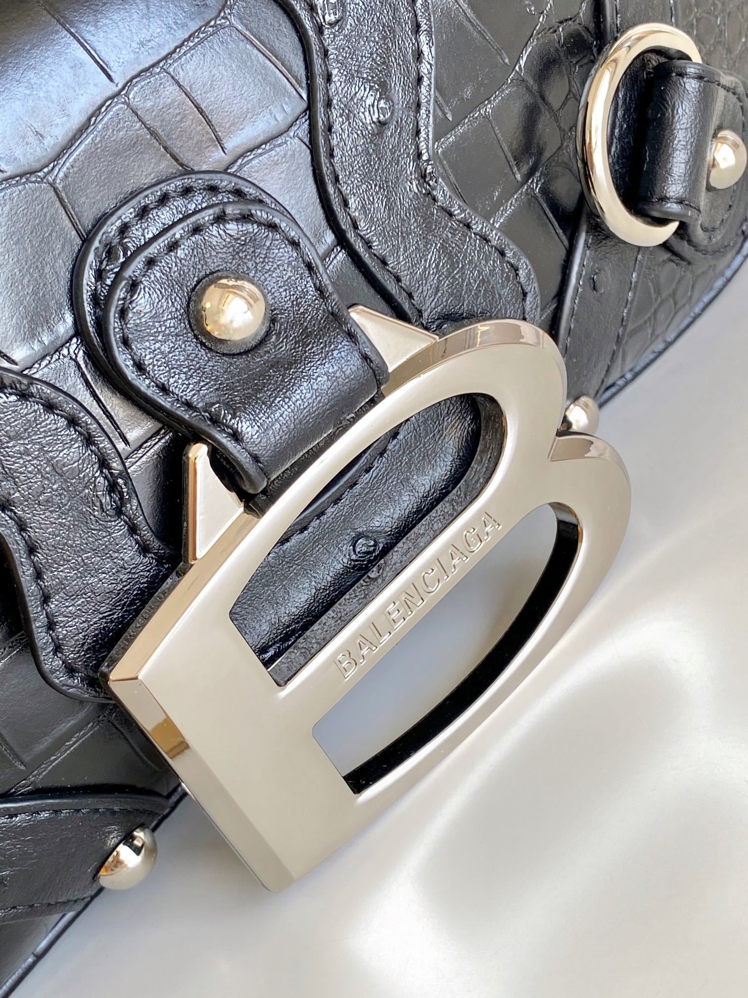 Hourglass iconic Essex small shoulder bag Black Jacquard - Bag - Gorchic - $149.99