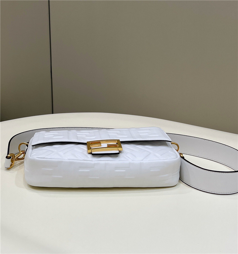 FD Embossed Baguette Bag - Gorchic - $138.99