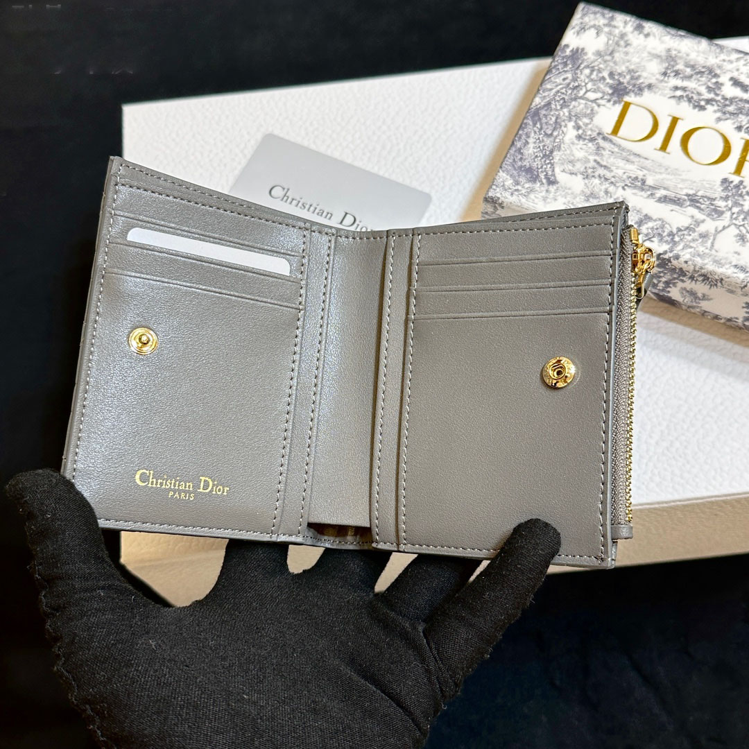 D Inspired Caro Dahlia Wallet-Gray Leather  Wallet - Gorchic - $55.99