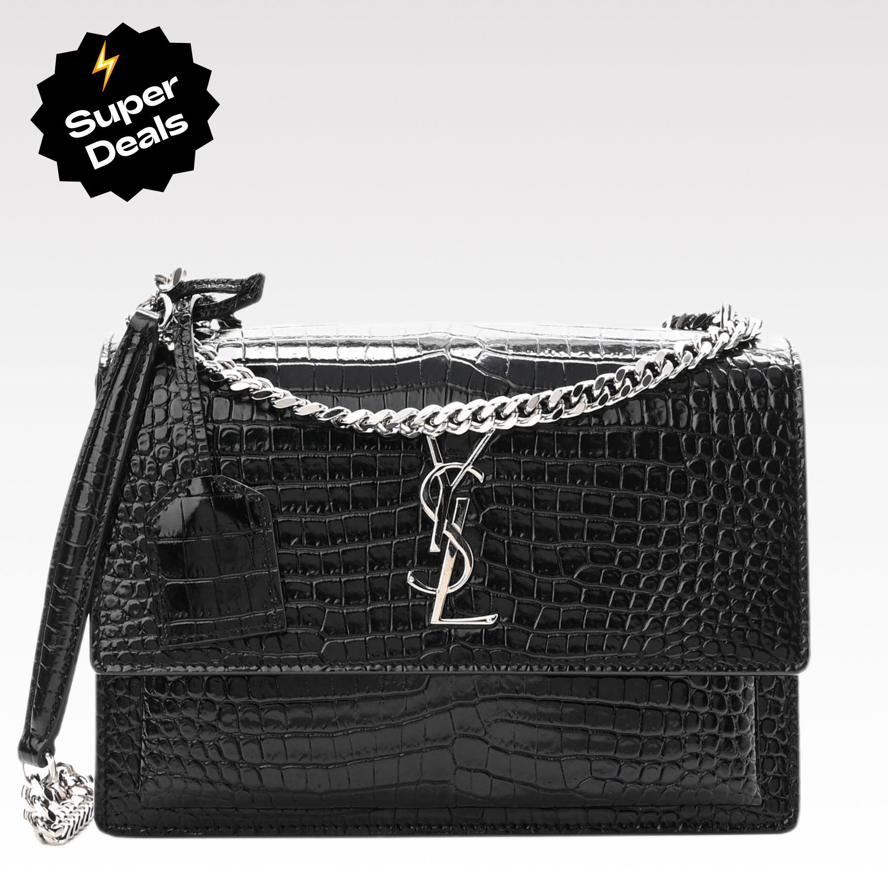 Fashion Black Embossed Leather Shoulder Bag - Gorchic - $138.99