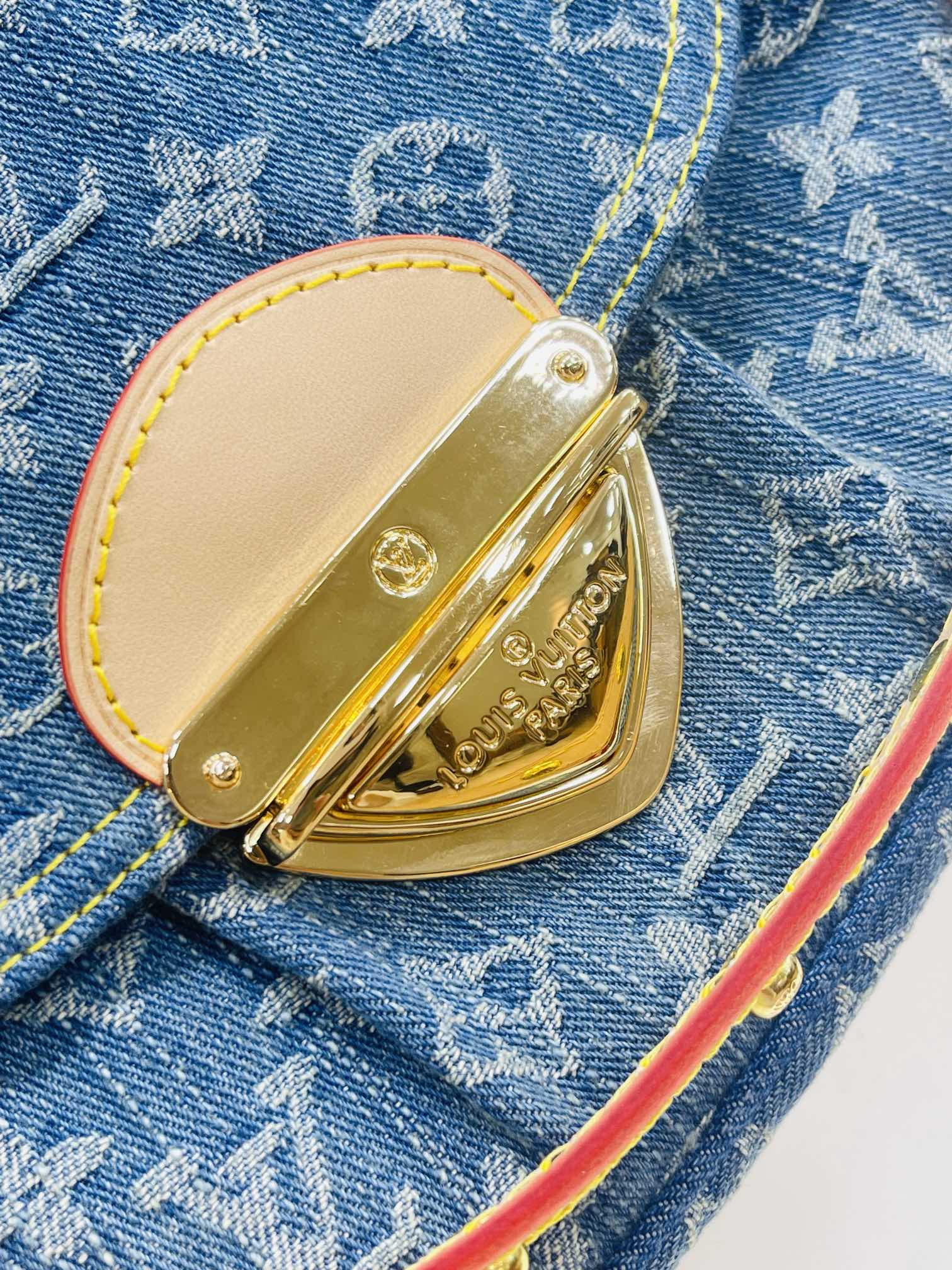 Designer Monogram New  Remix Sunset Denim bag - Gorchic - $131.99