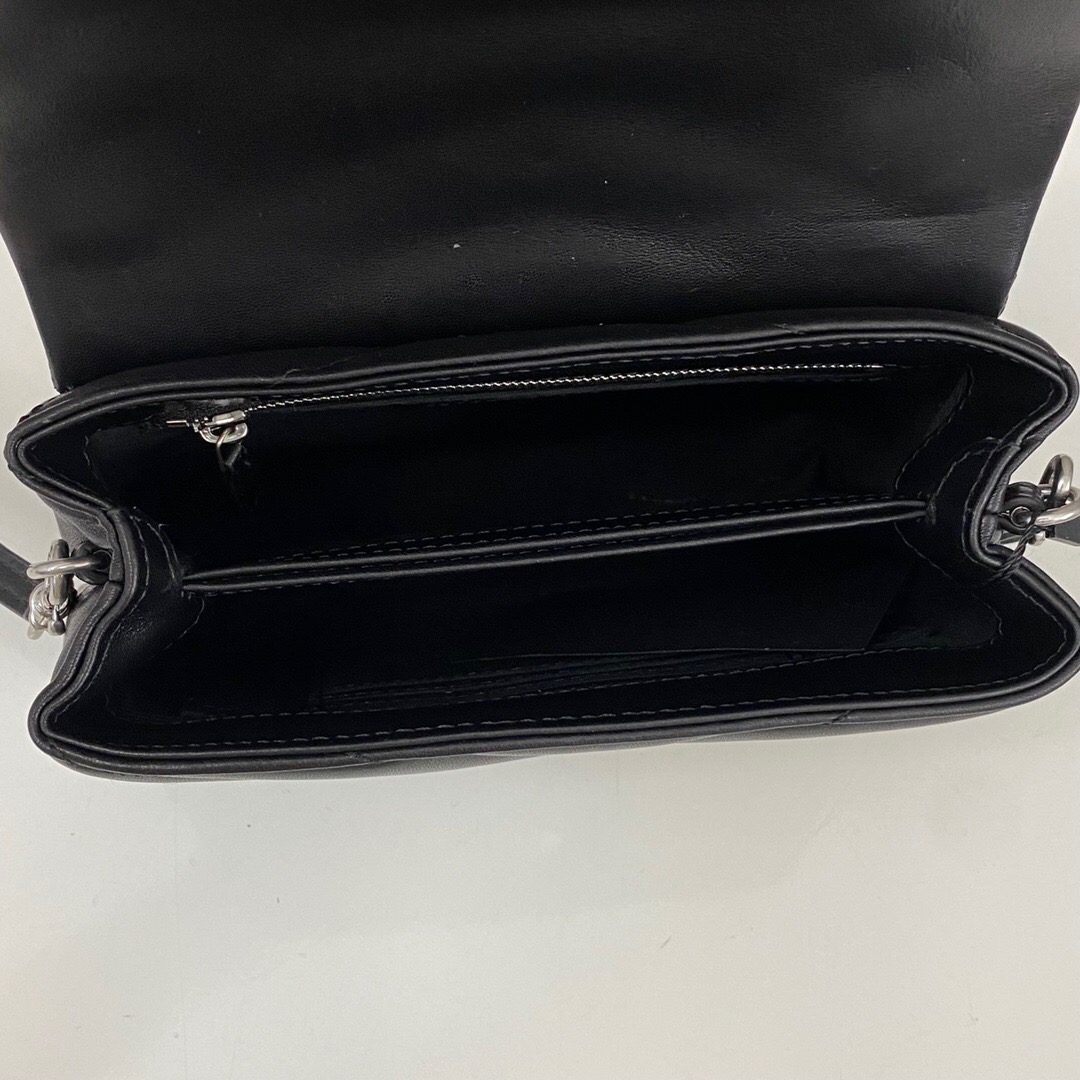 Lady Designer Loulou Toy quilted leather shoulder bag black - Bag - Gorchic - $114.99