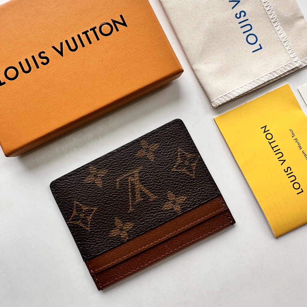 Designer Monogram Double Card Holder Brown Monogram Wallet ﻿ - Gorchic - $35.99