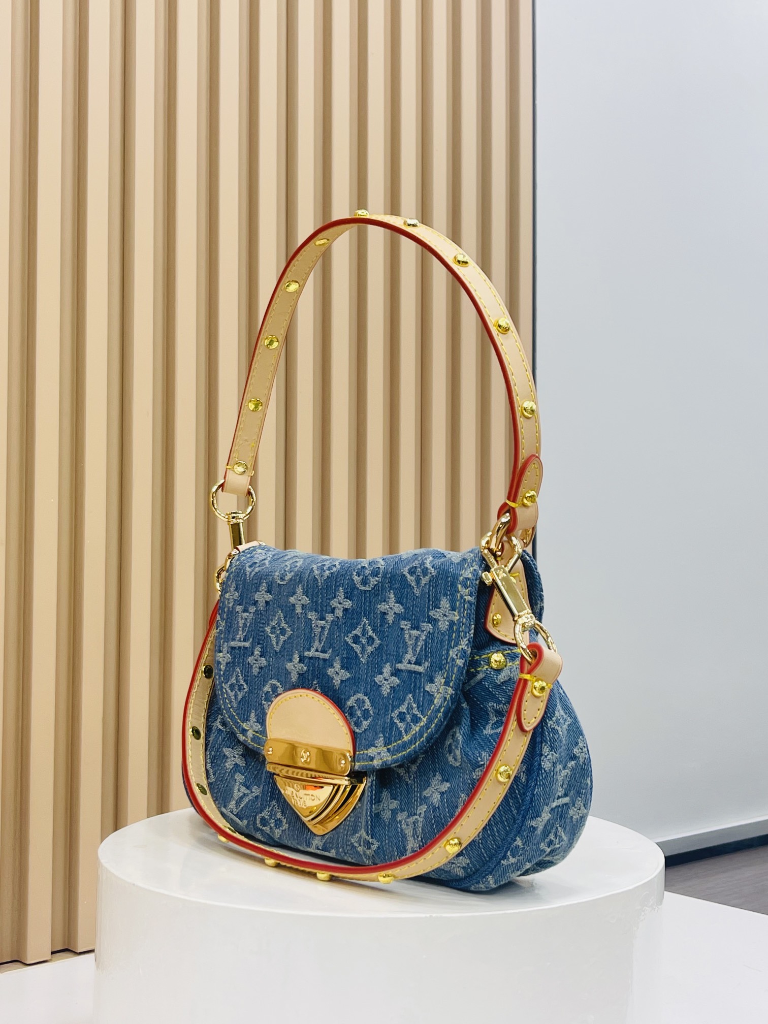 Designer Monogram New  Remix Sunset Denim bag - Gorchic - $131.99