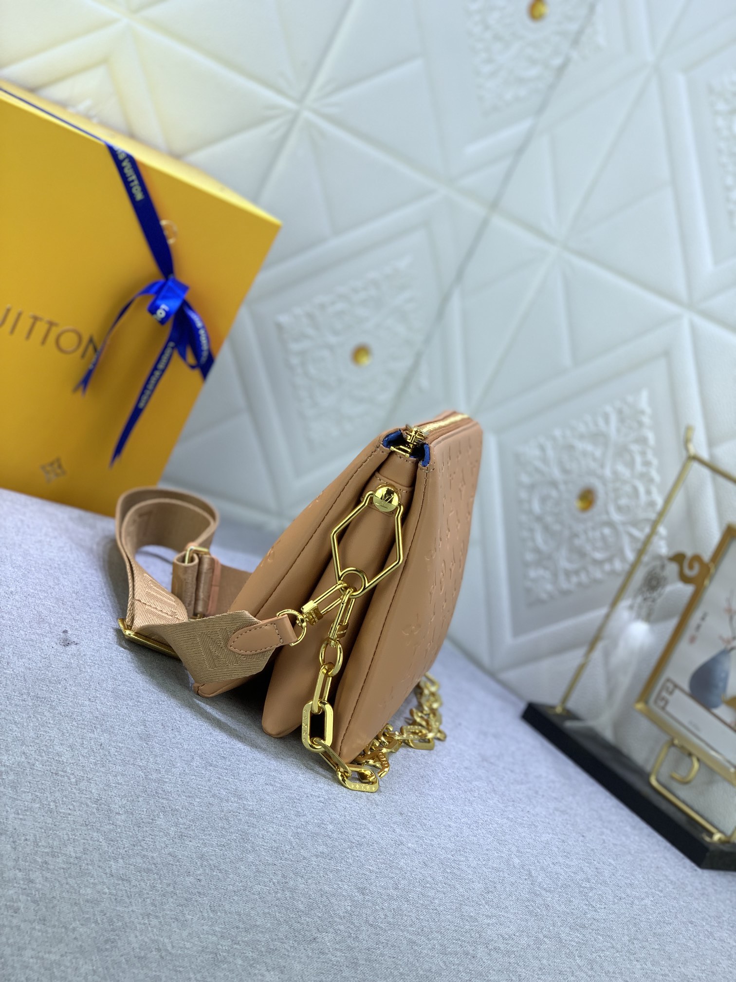 Designer Monogram Coussin PM Brown Small Handbag - Gorchic - $128.99