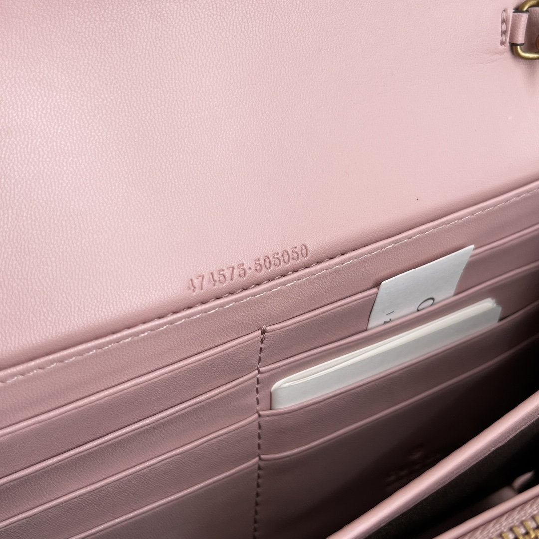 Double-G Marmont Chain Wallet - Pink Gold  Wallet - Gorchic - $123.99