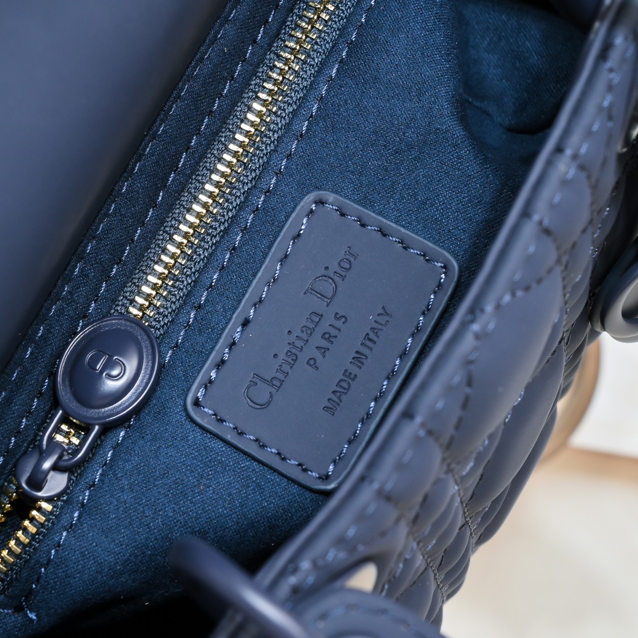 D Inspired Mini Lady D Inspired Bag Blue Ultramatte Calfskin - Bag - Gorchic - $138.99