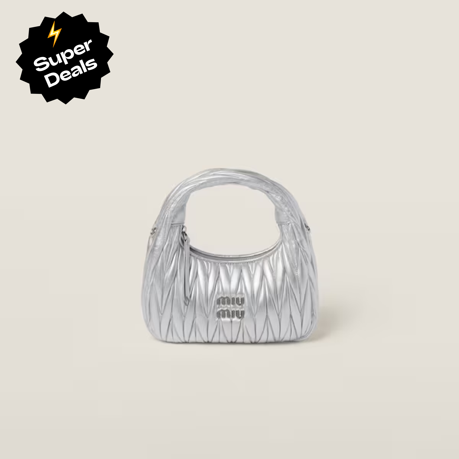 MU Wander matelassé nappa leather hobo bag handbag - Bag - Gorchic - $114.99