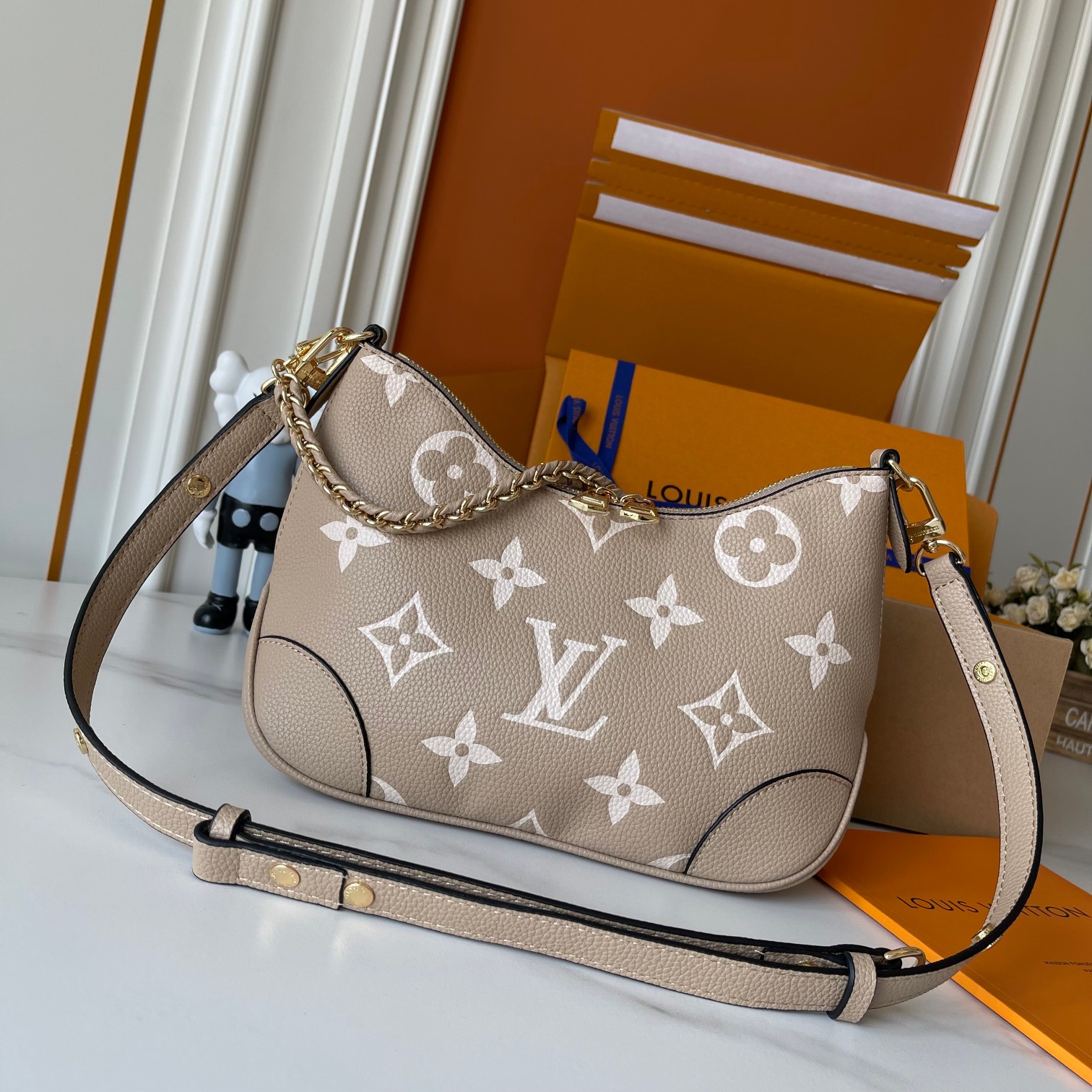 Designer Monogram Boulogne PM Beige - Bag - Gorchic - $116.99