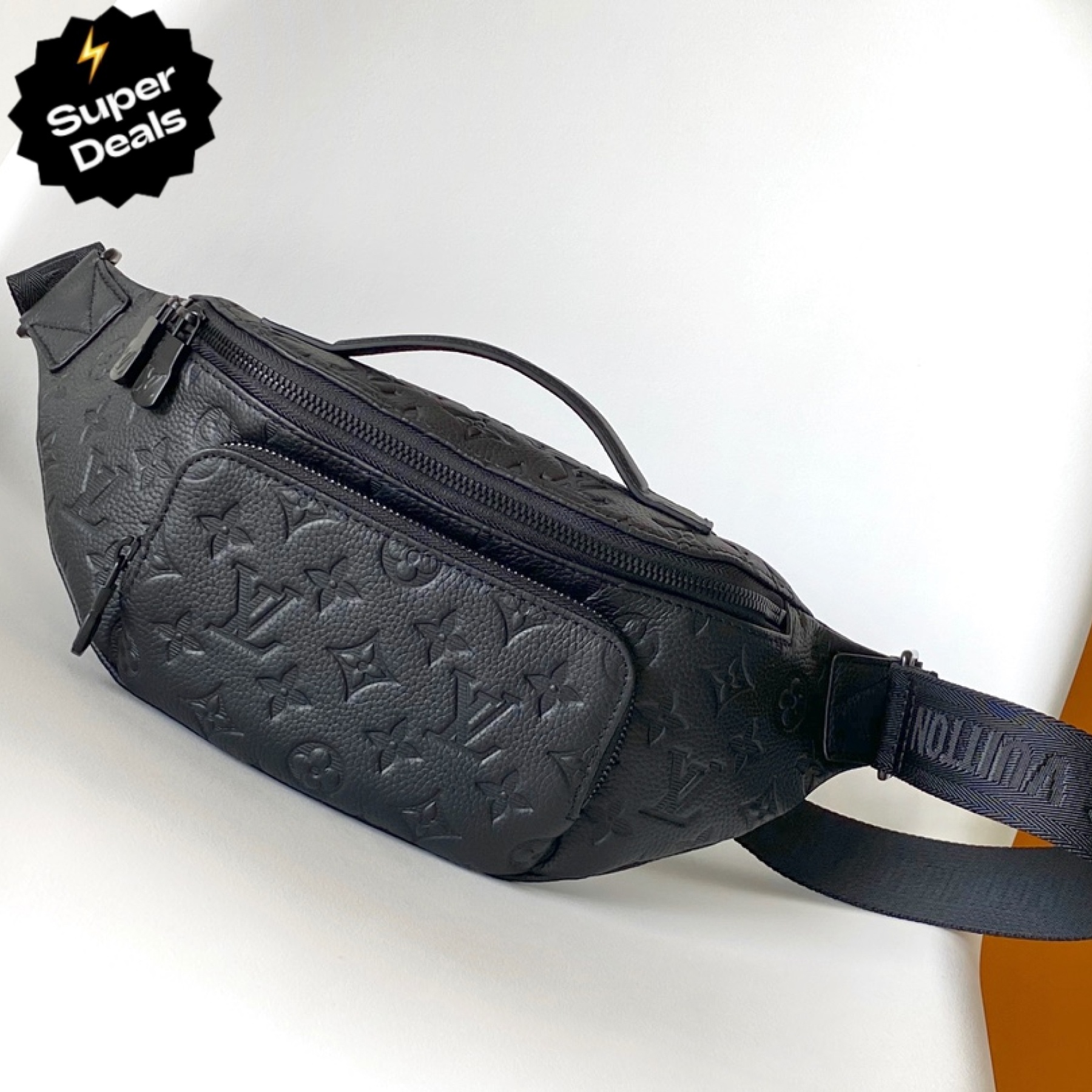 Designer Monogram  Calfskin Monogram Shadow Discovery Bumbag Black - Bag - Gorchic - $119.99