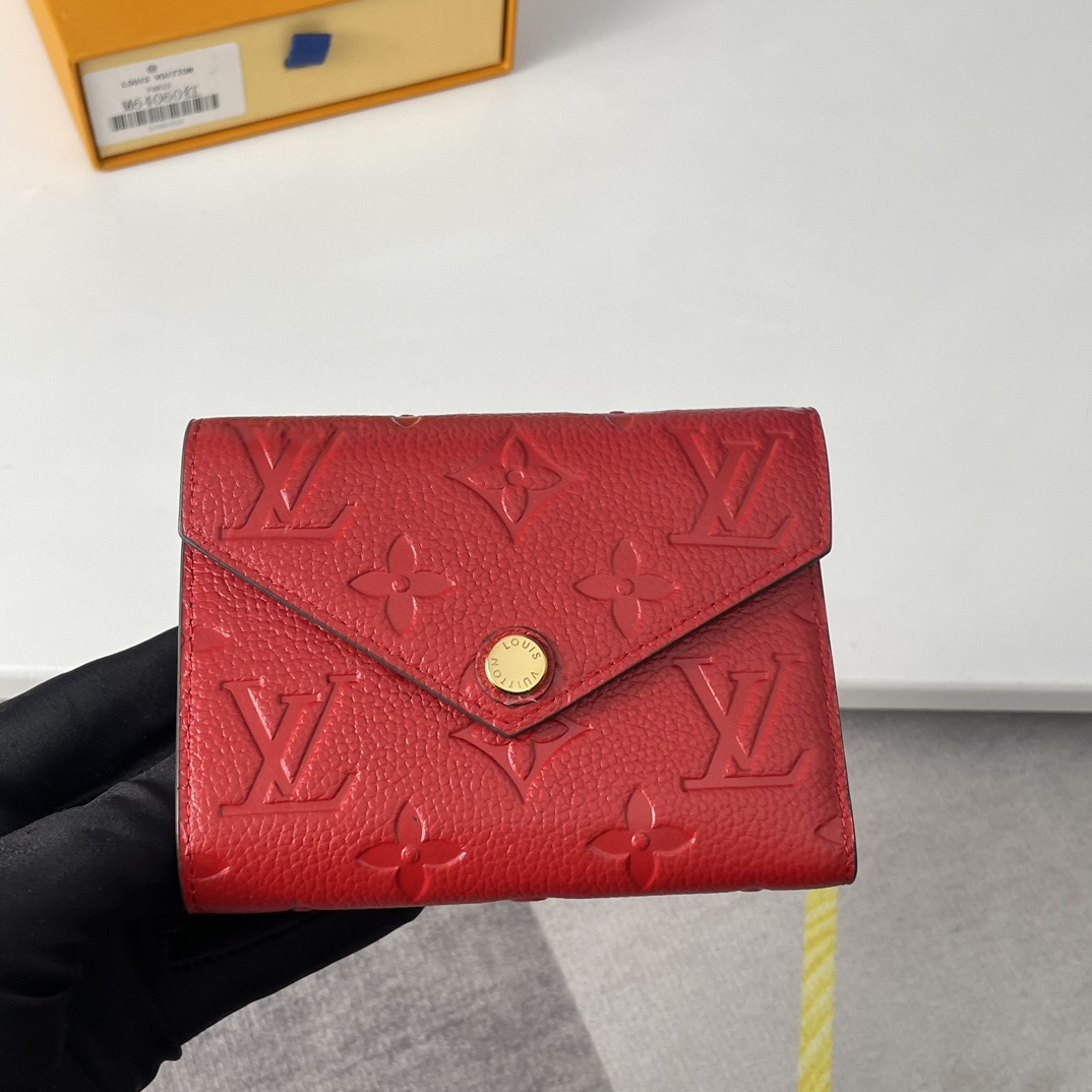 Designer Monogram  Victorine Red Wallet - Gorchic - $44.99